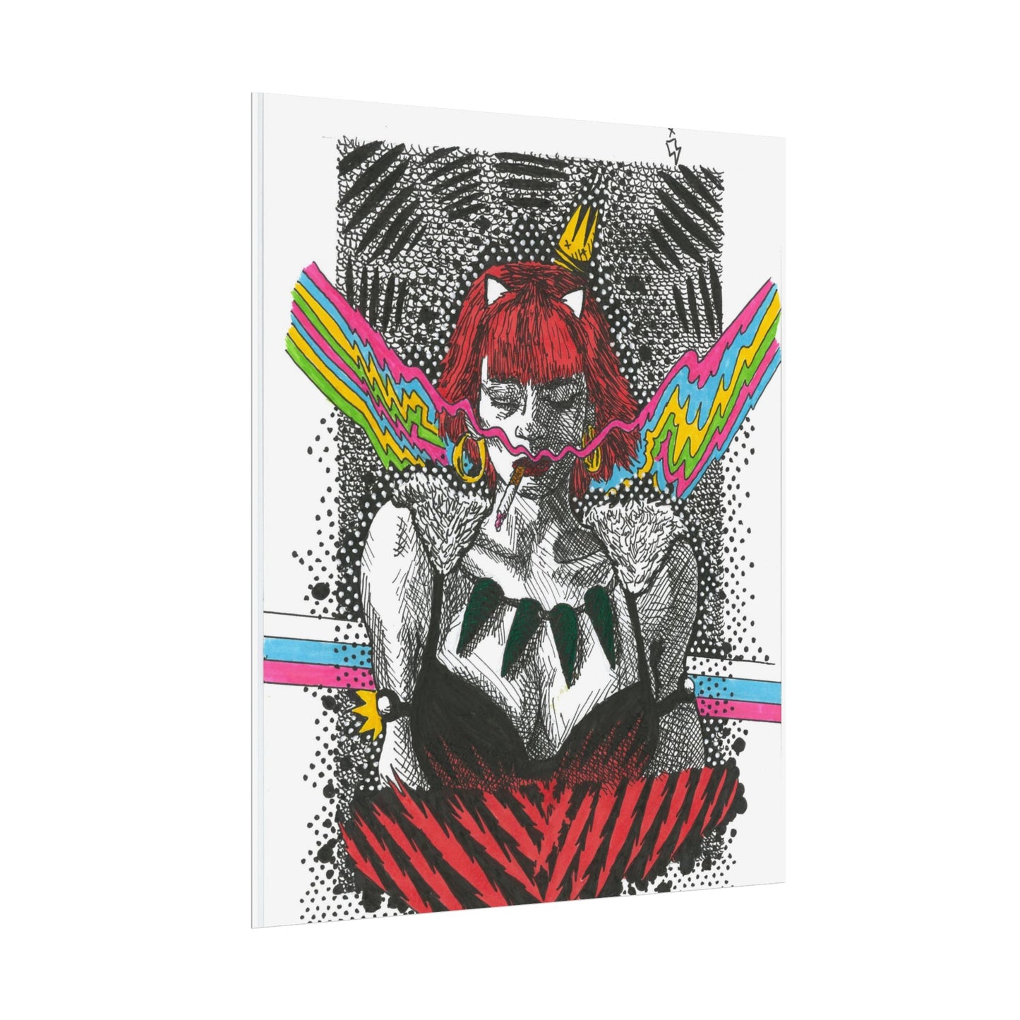 Rapscallion Wolf Girl Rolled Poster
