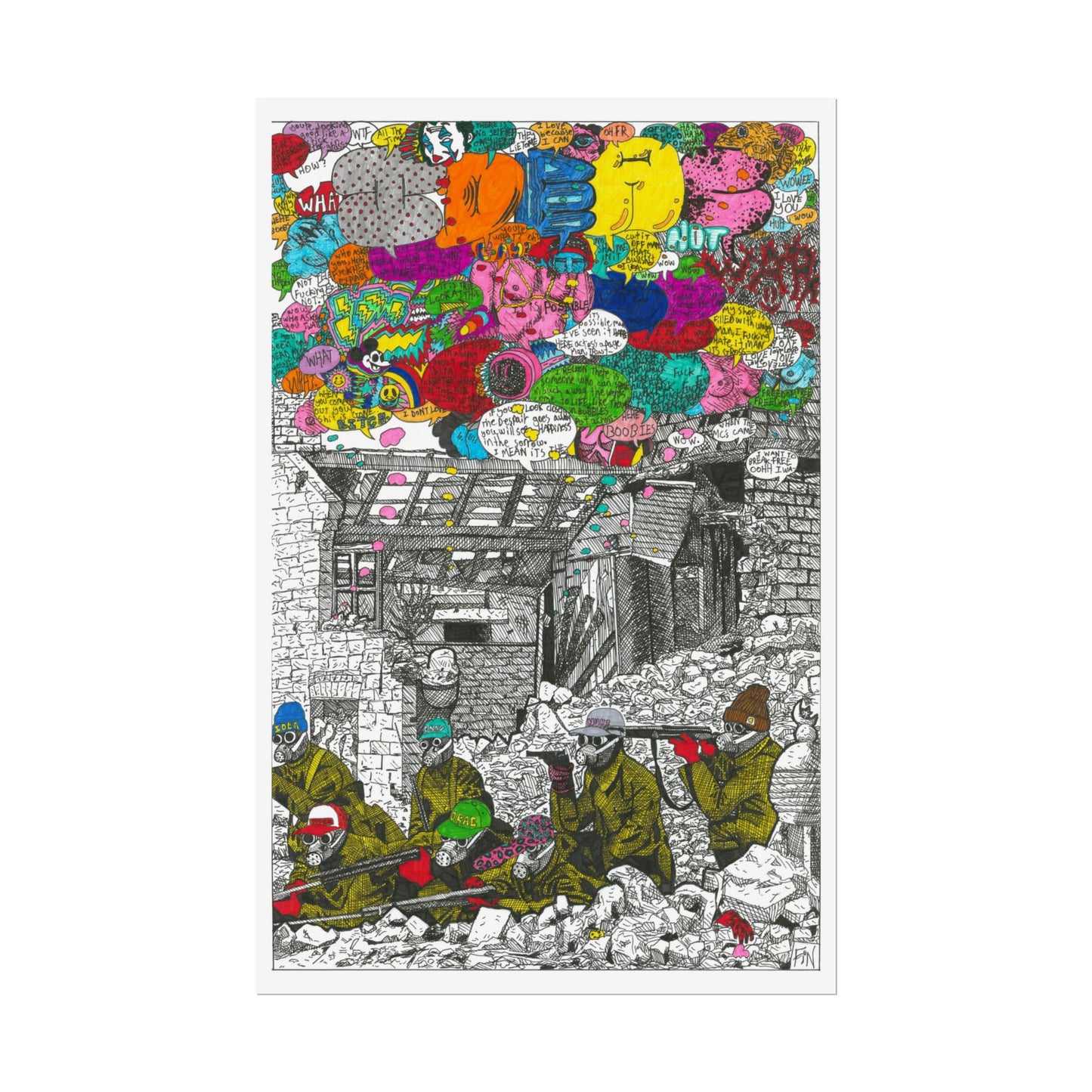 Rapscallion Ideas Not War Rolled Poster