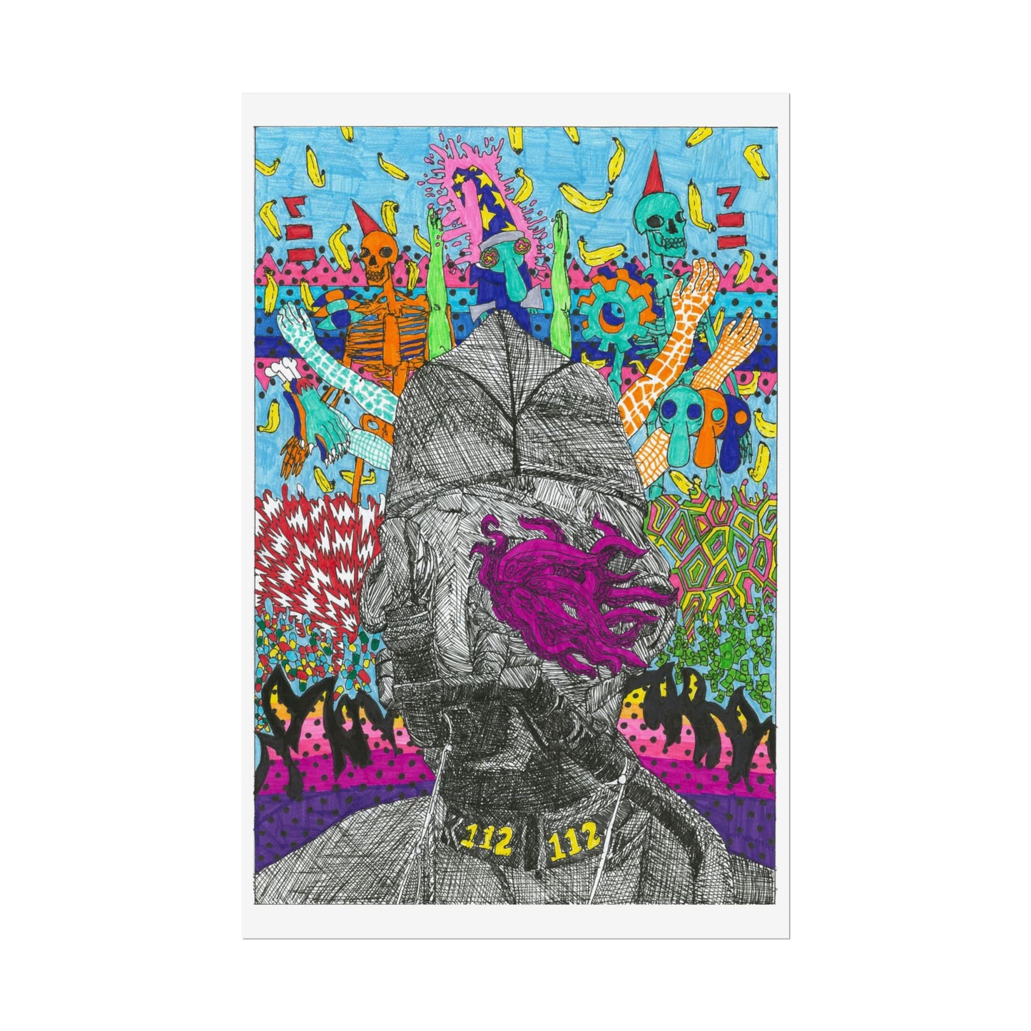 Rapscallion Squid Face Rolled Poster