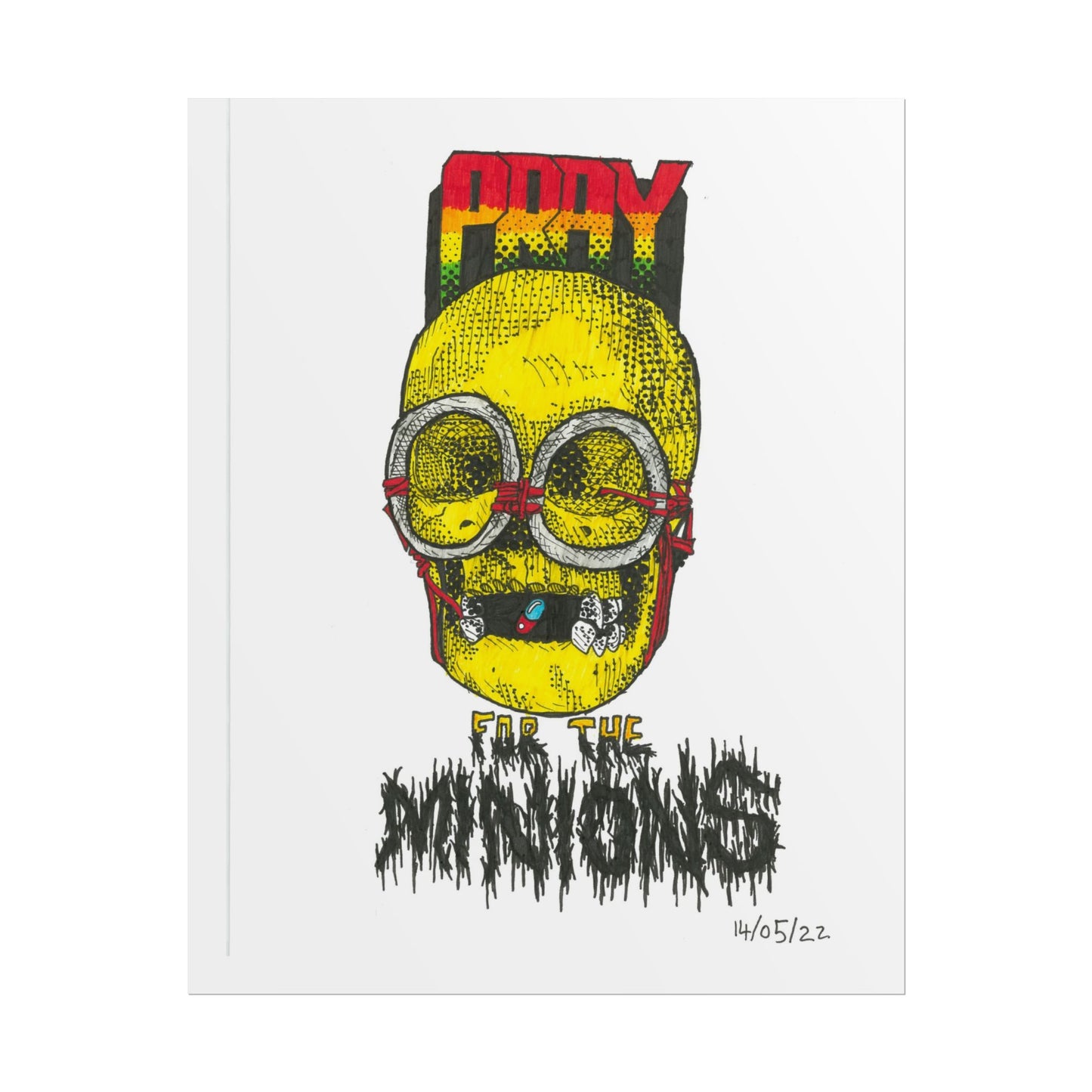 Rapscallion Pray For Minions Rolled Poster