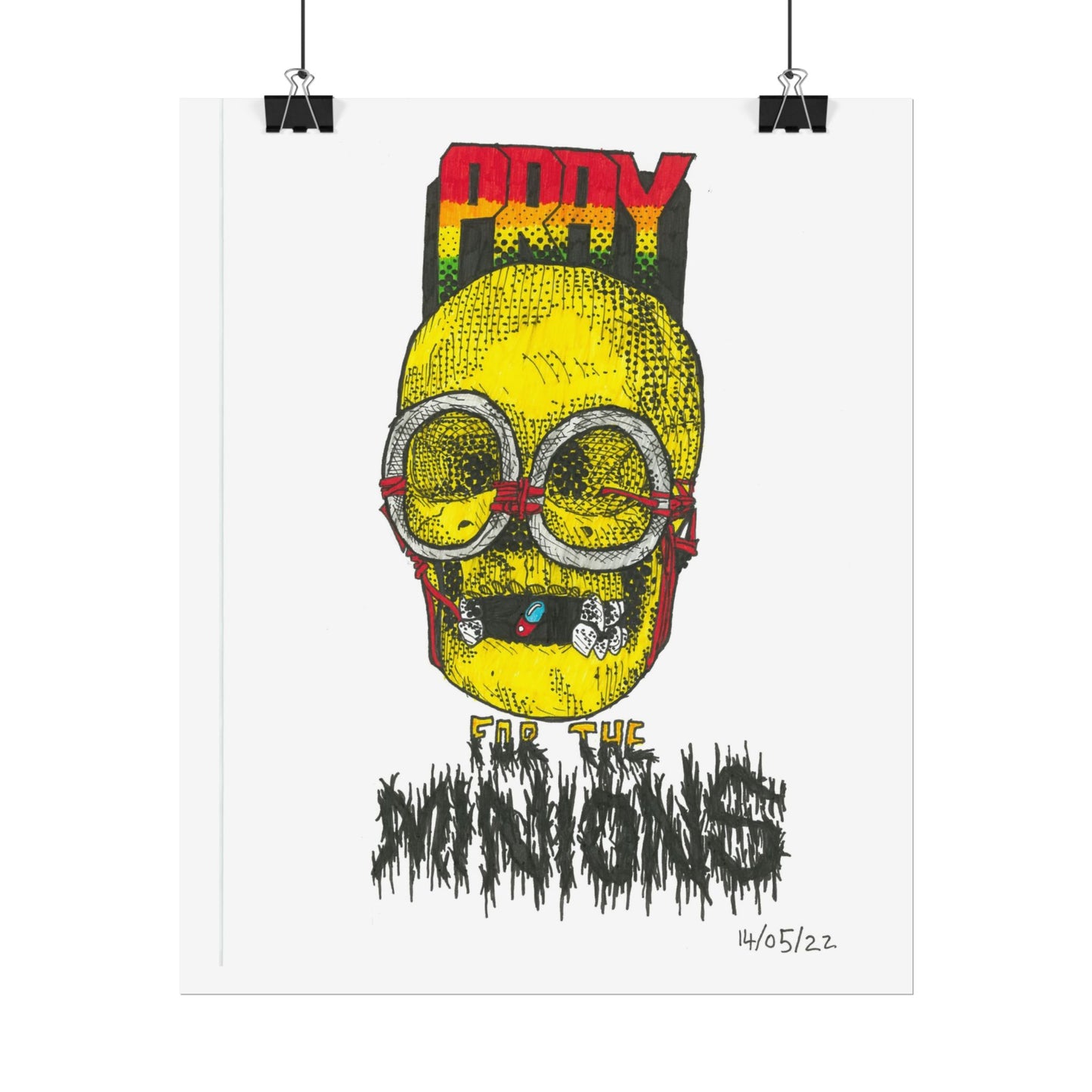 Rapscallion Pray For Minions Rolled Poster