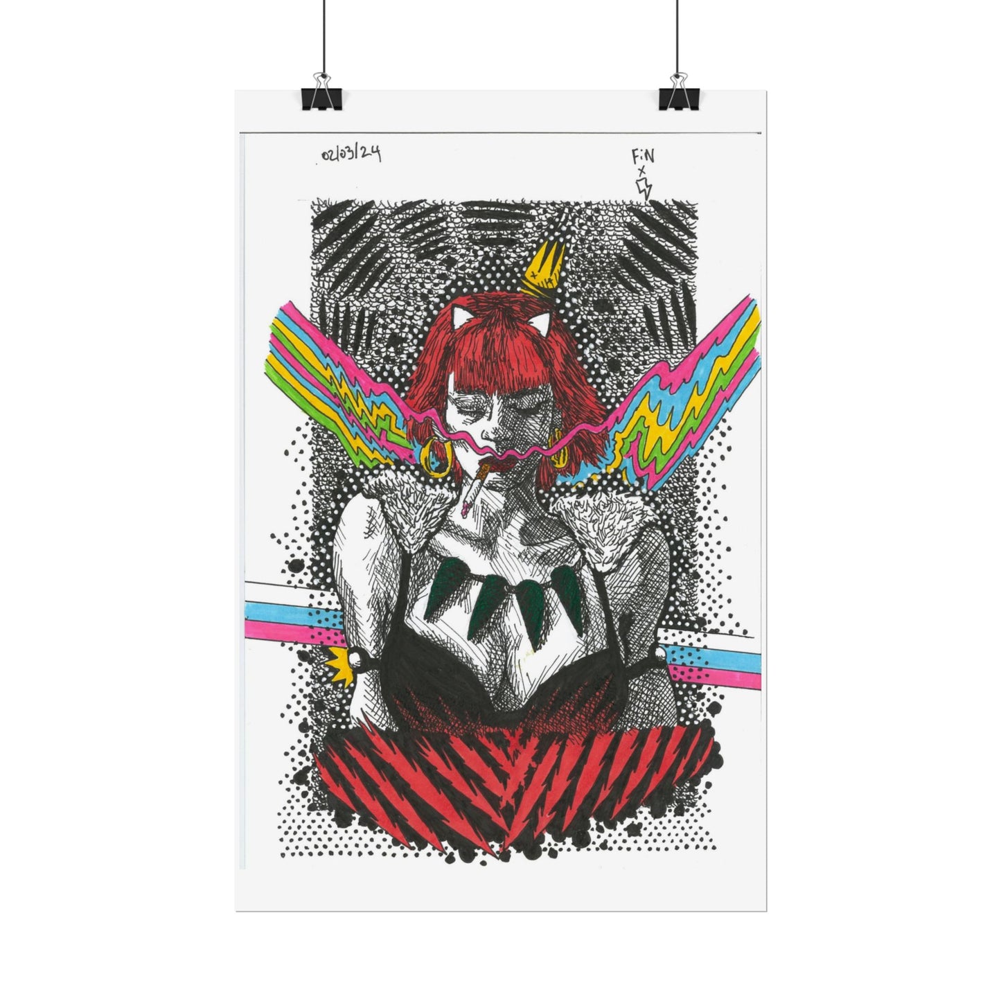 Rapscallion Wolf Girl Rolled Poster