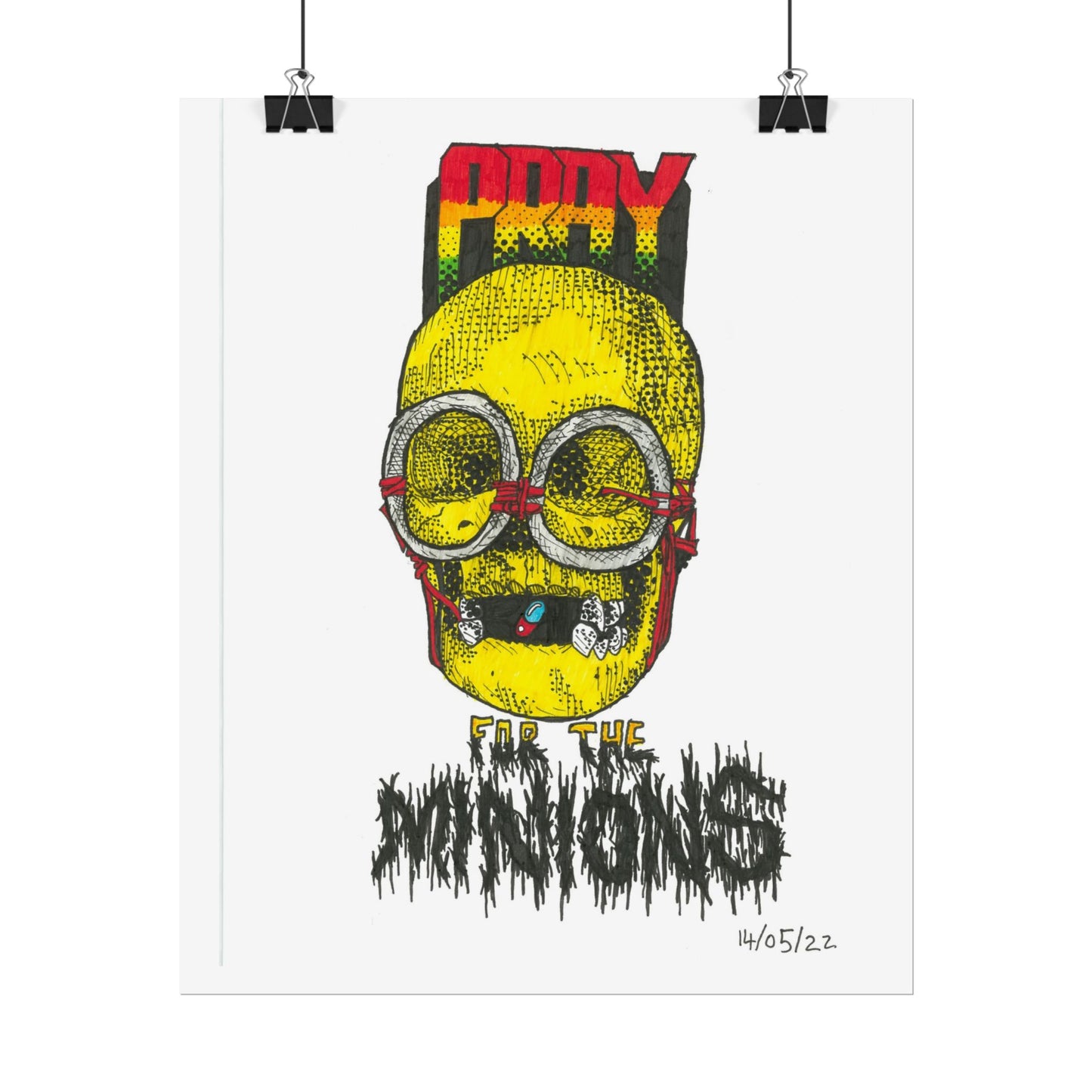 Rapscallion Pray For Minions Rolled Poster