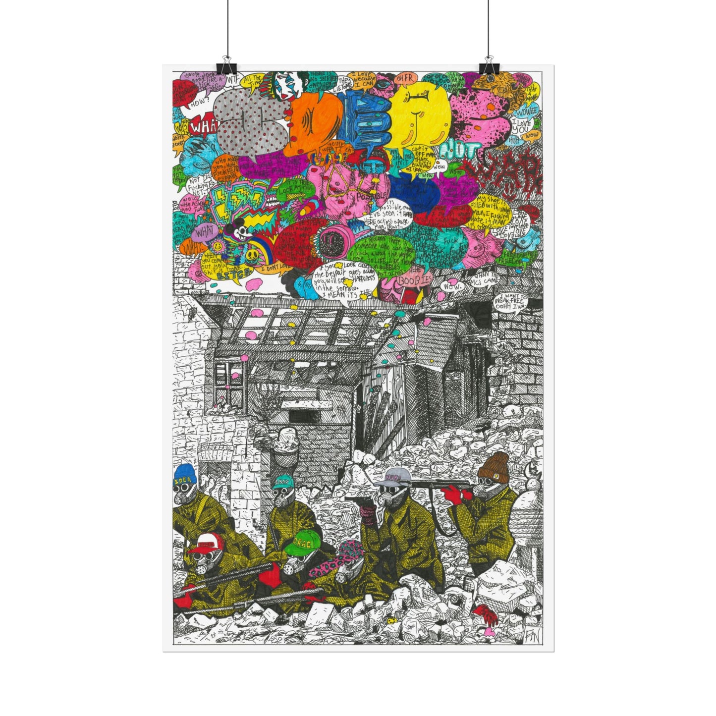 Rapscallion Ideas Not War Rolled Poster