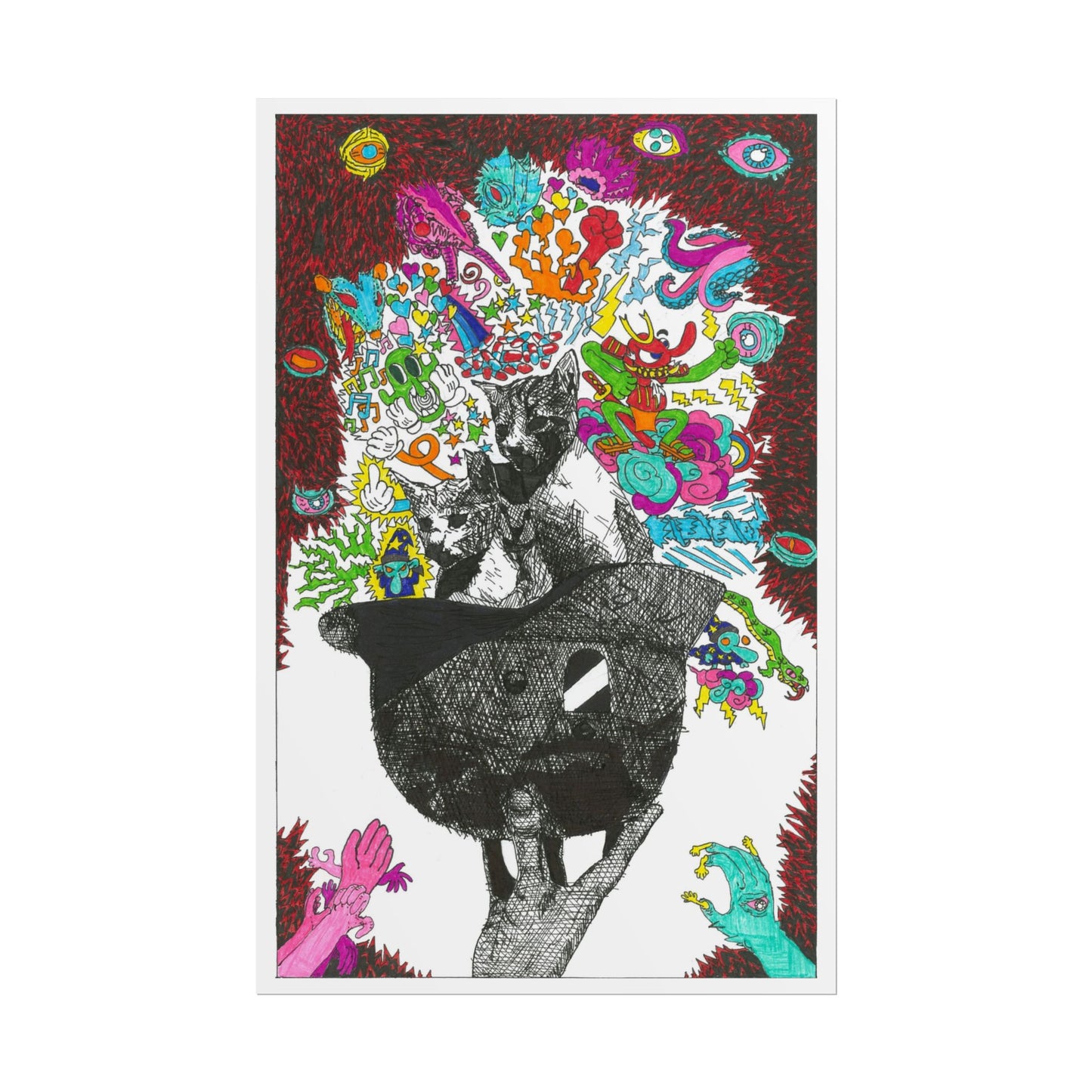 Rapscallion Fascist Feline Rolled Poster