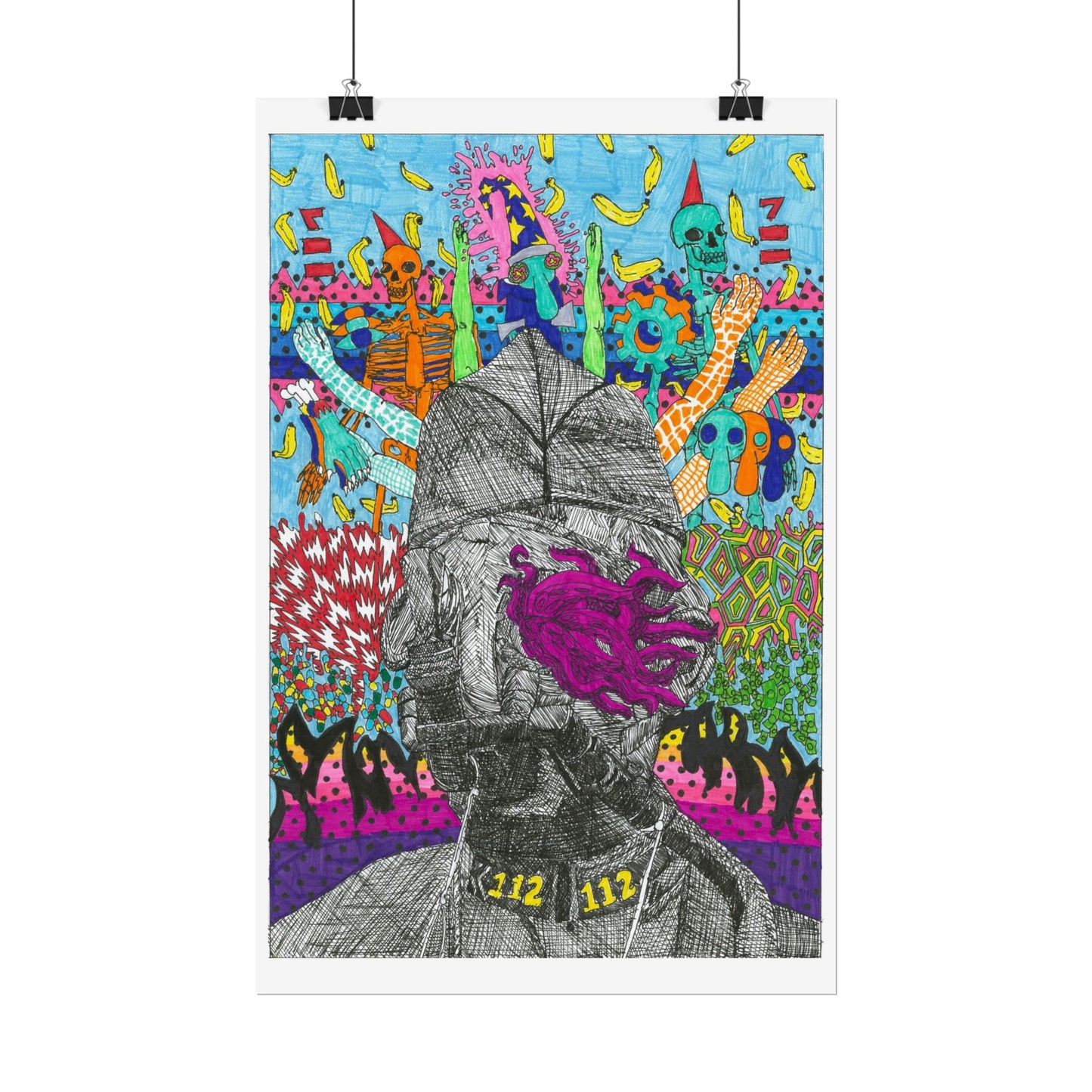 Rapscallion Squid Face Rolled Poster