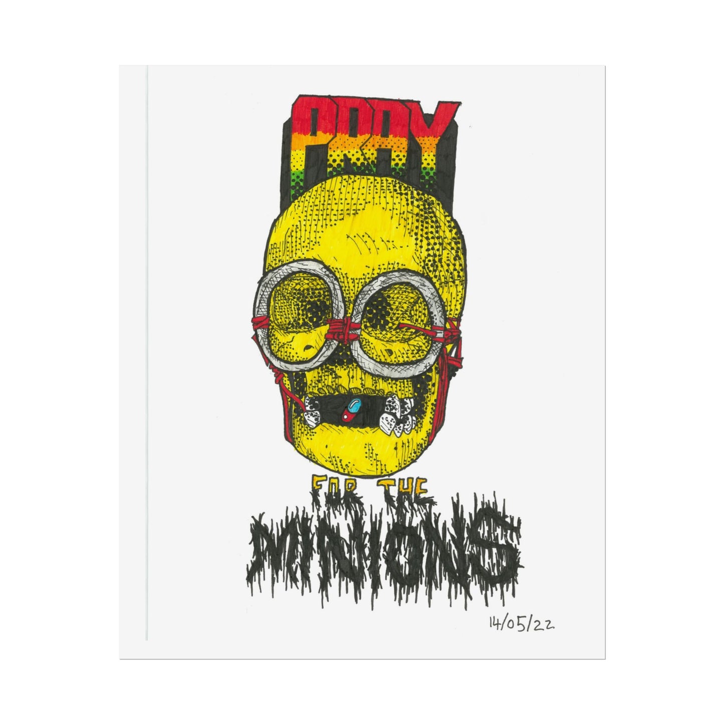 Rapscallion Pray For Minions Rolled Poster