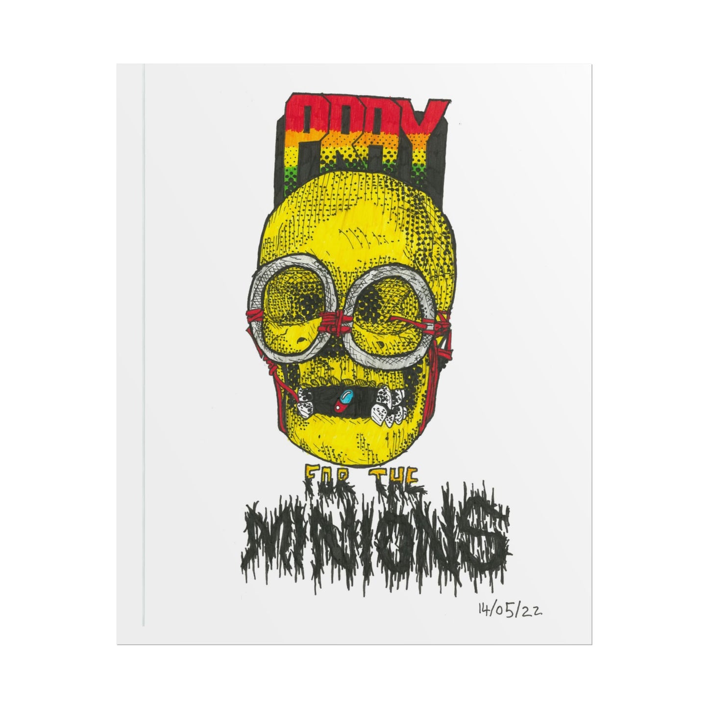 Rapscallion Pray For Minions Rolled Poster