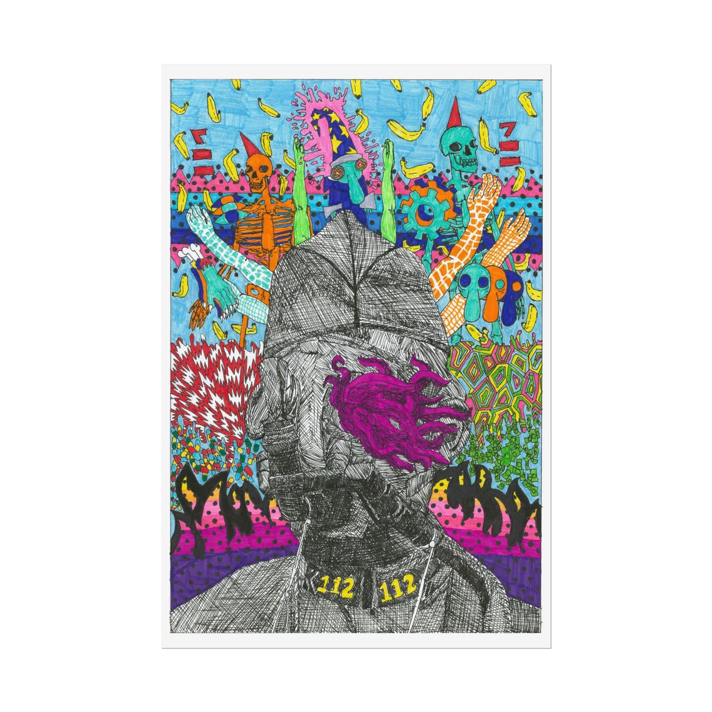 Rapscallion Squid Face Rolled Poster