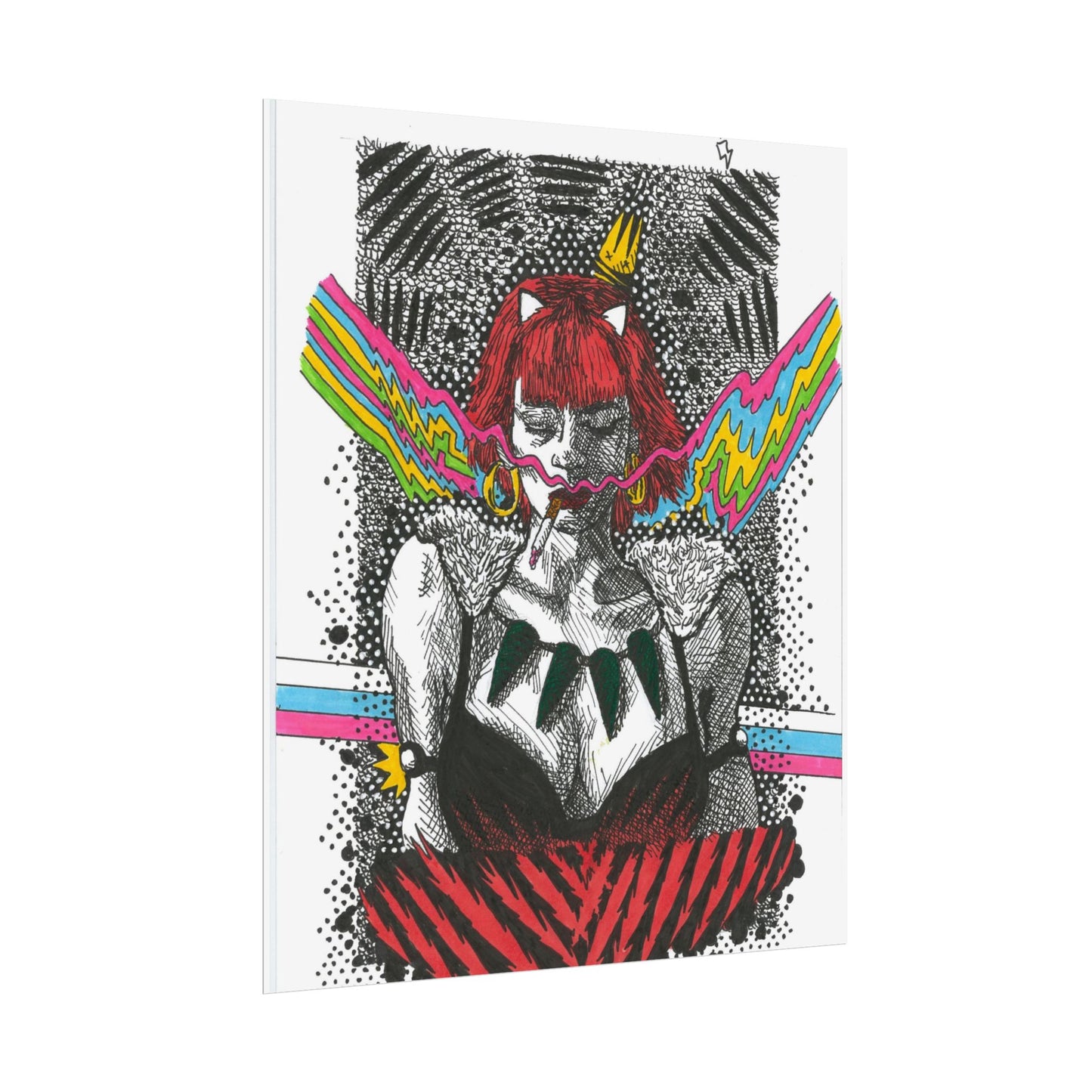 Rapscallion Wolf Girl Rolled Poster