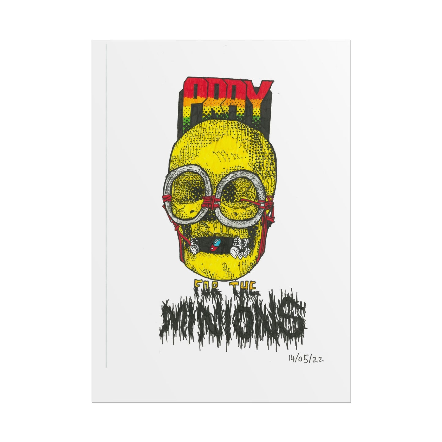 Rapscallion Pray For Minions Rolled Poster