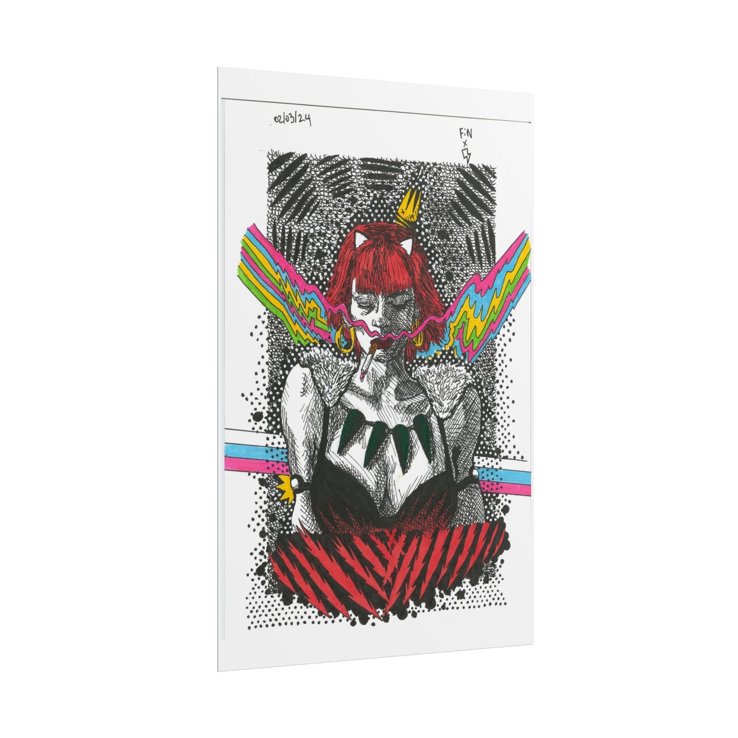 Rapscallion Wolf Girl Rolled Poster