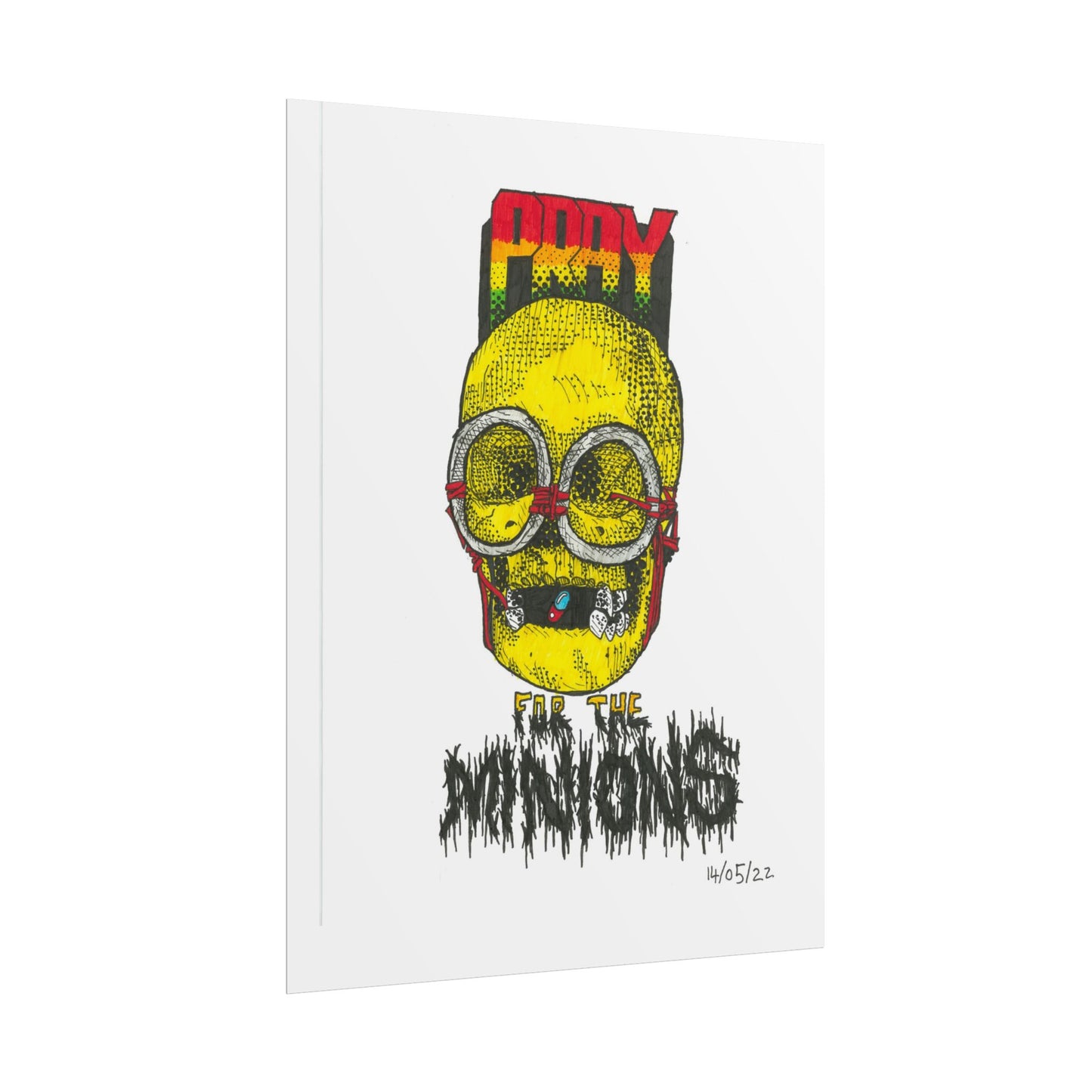 Rapscallion Pray For Minions Rolled Poster