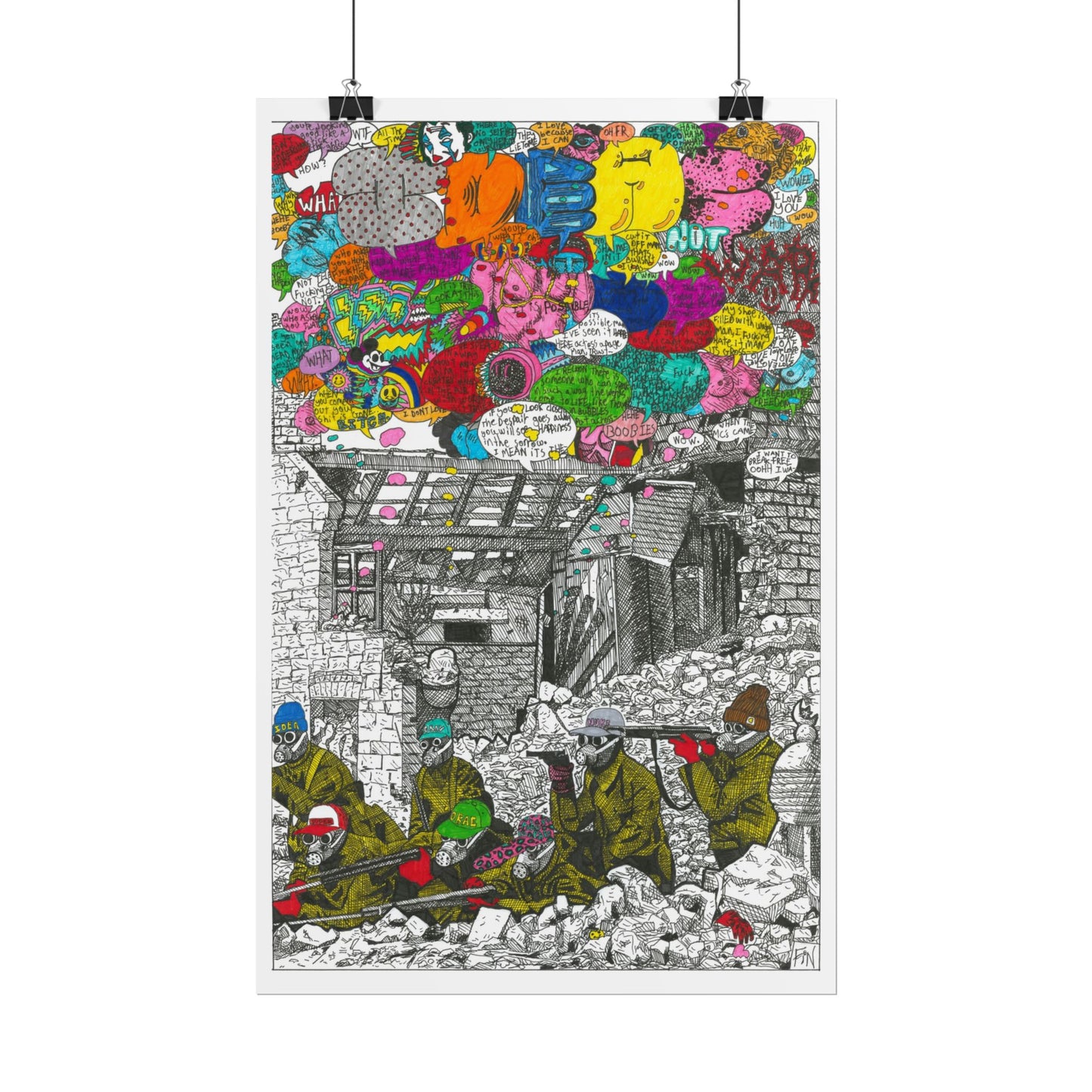 Rapscallion Ideas Not War Rolled Poster
