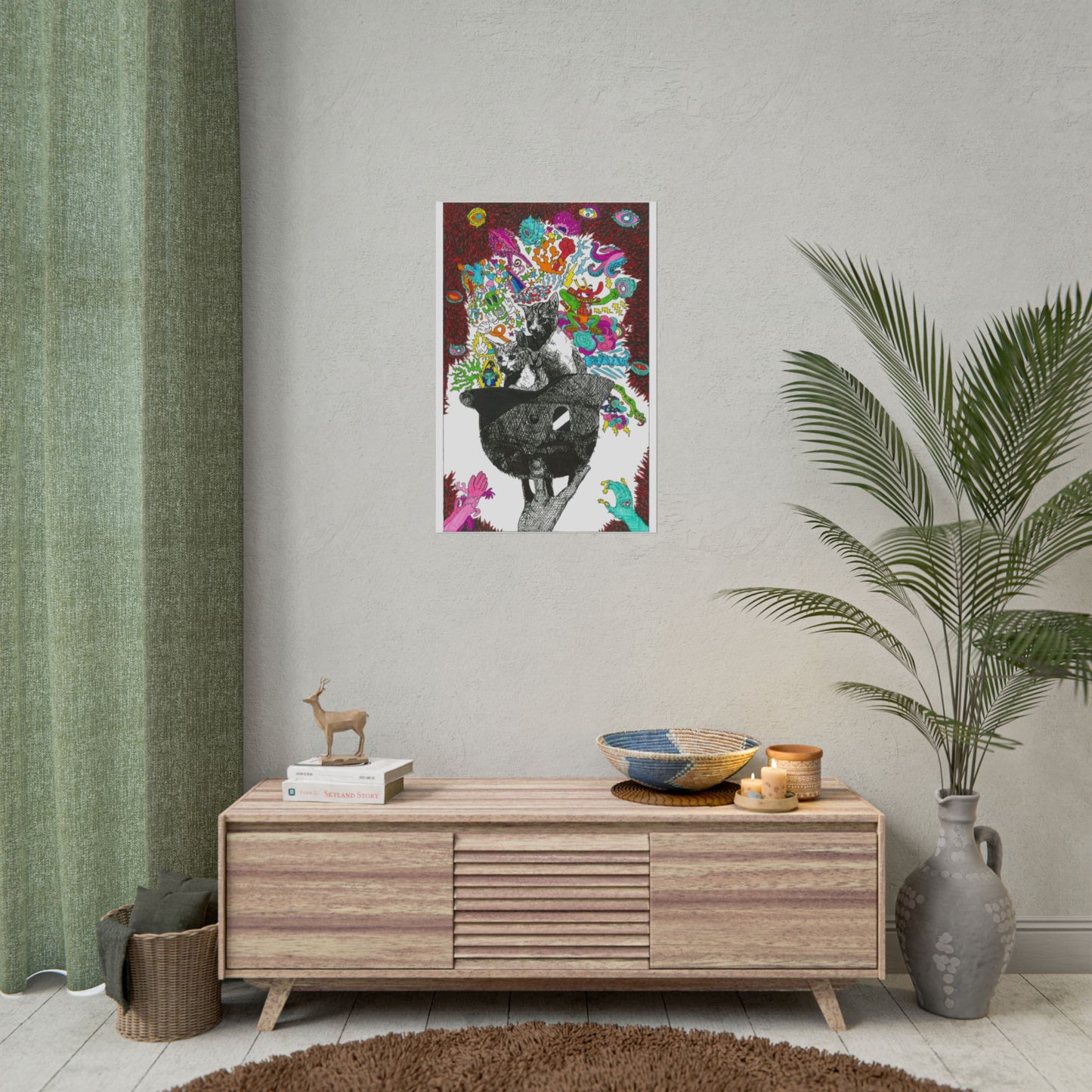 Rapscallion Fascist Feline Rolled Poster