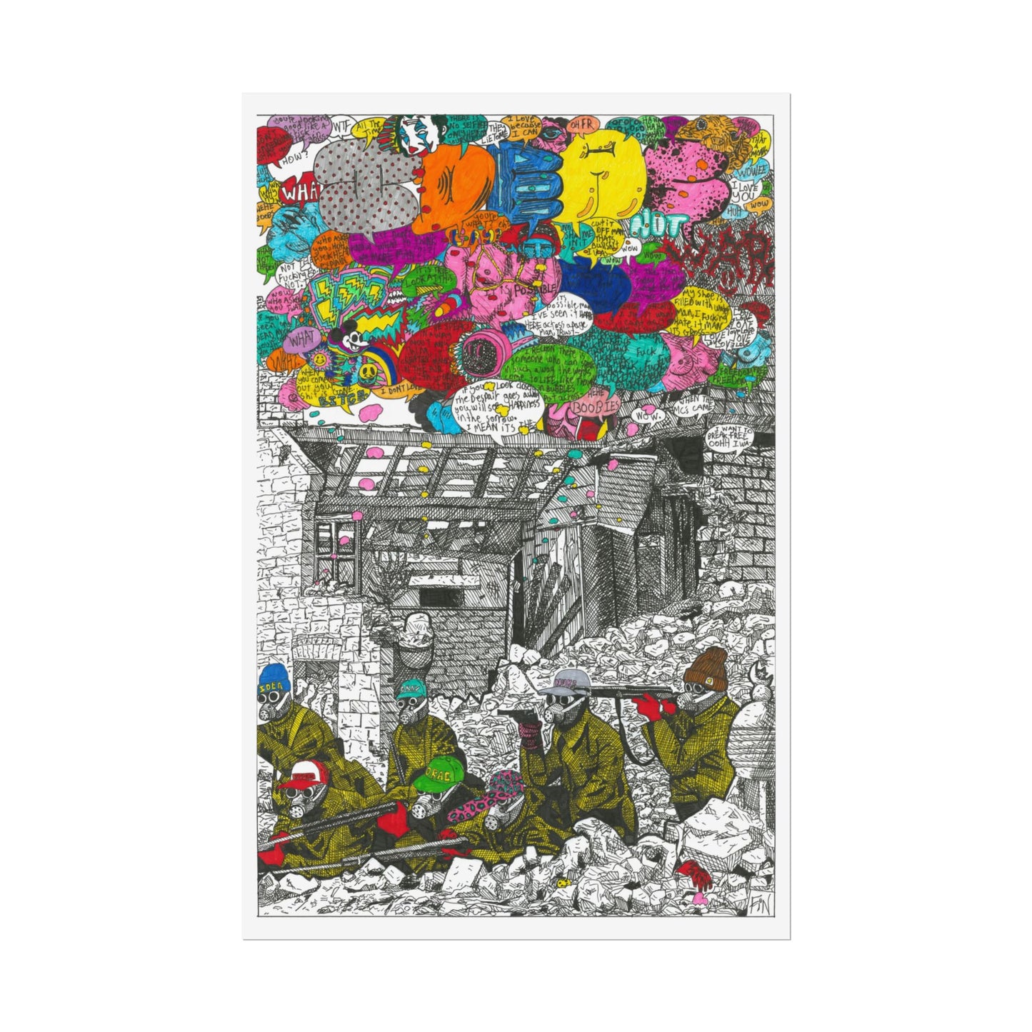 Rapscallion Ideas Not War Rolled Poster