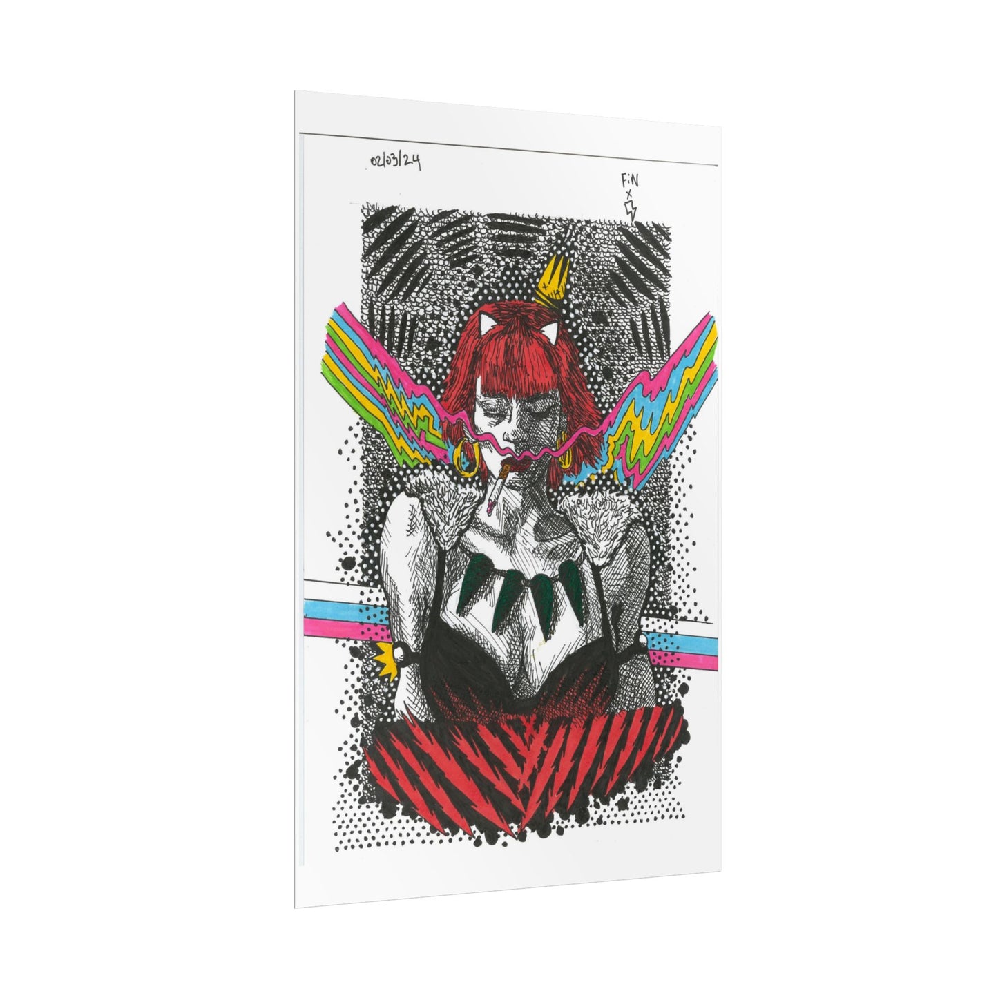 Rapscallion Wolf Girl Rolled Poster