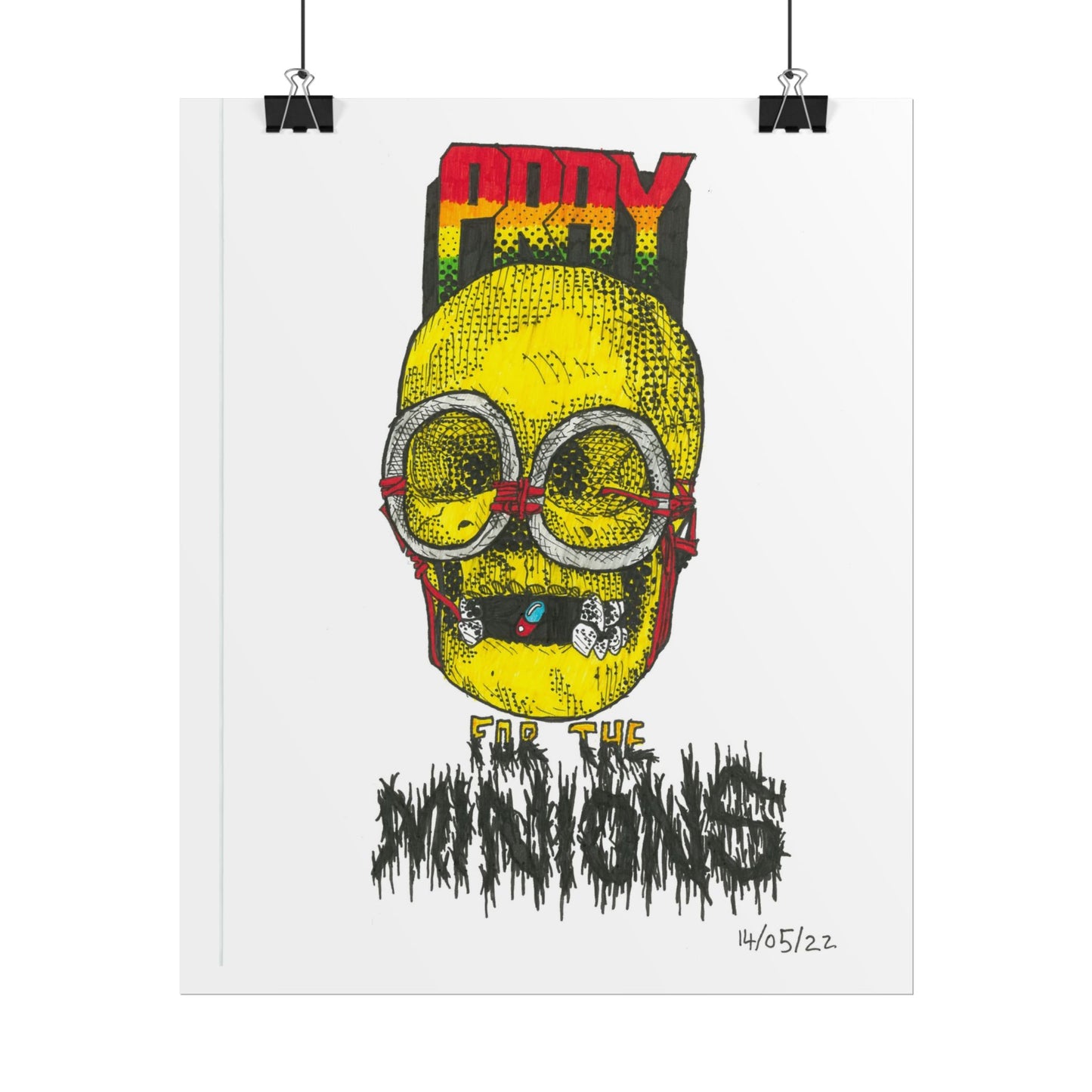 Rapscallion Pray For Minions Rolled Poster