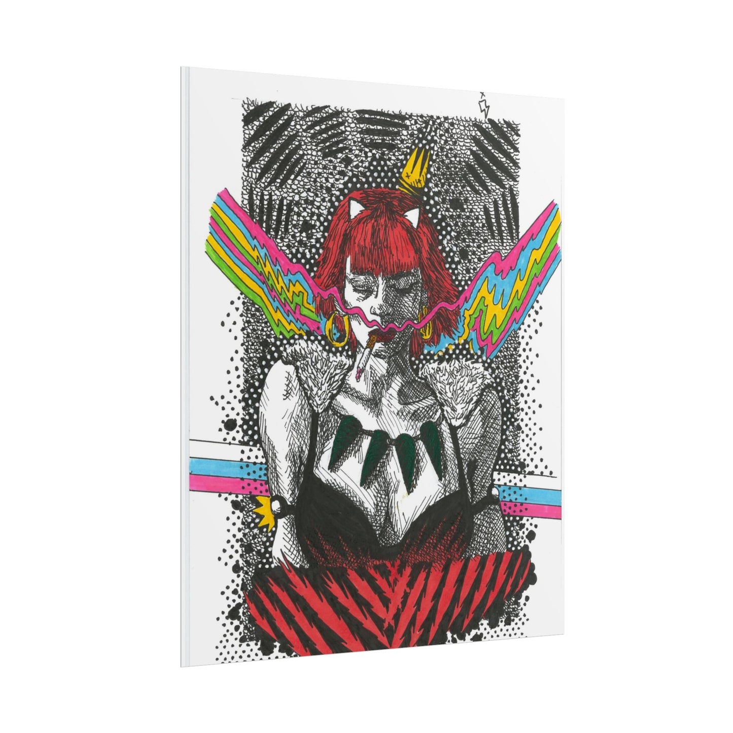 Rapscallion Wolf Girl Rolled Poster