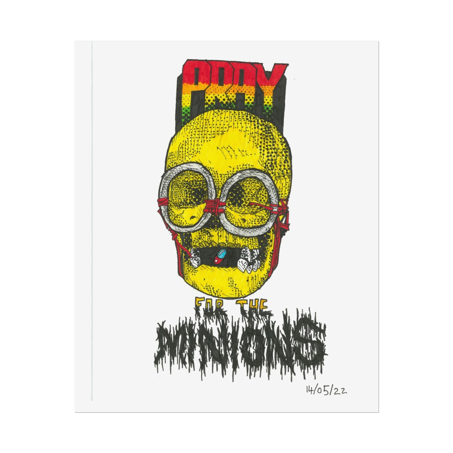 Rapscallion Pray For Minions Rolled Poster