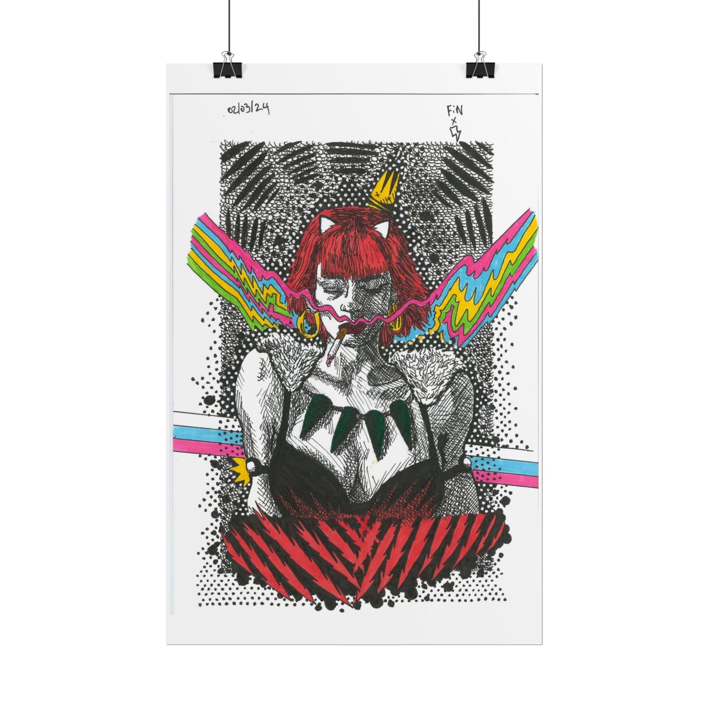 Rapscallion Wolf Girl Rolled Poster
