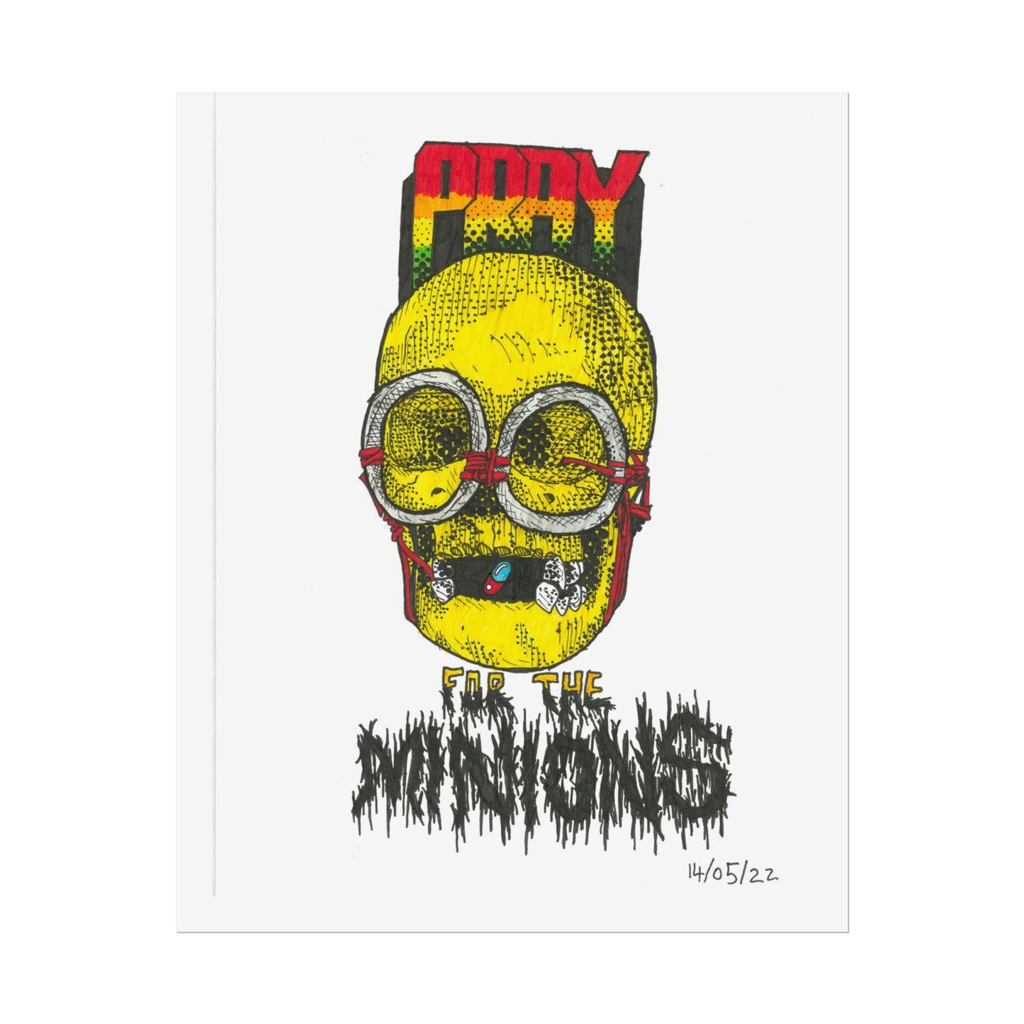 Rapscallion Pray For Minions Rolled Poster