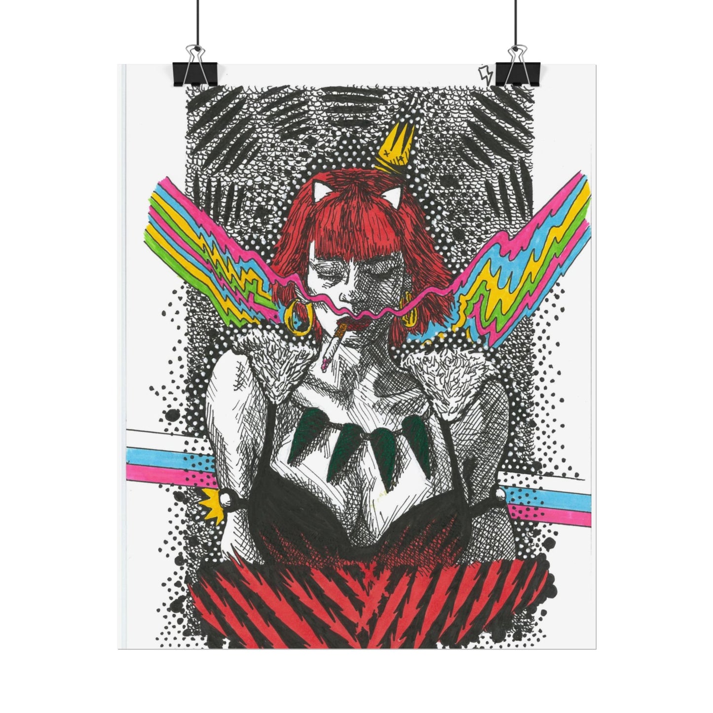 Rapscallion Wolf Girl Rolled Poster
