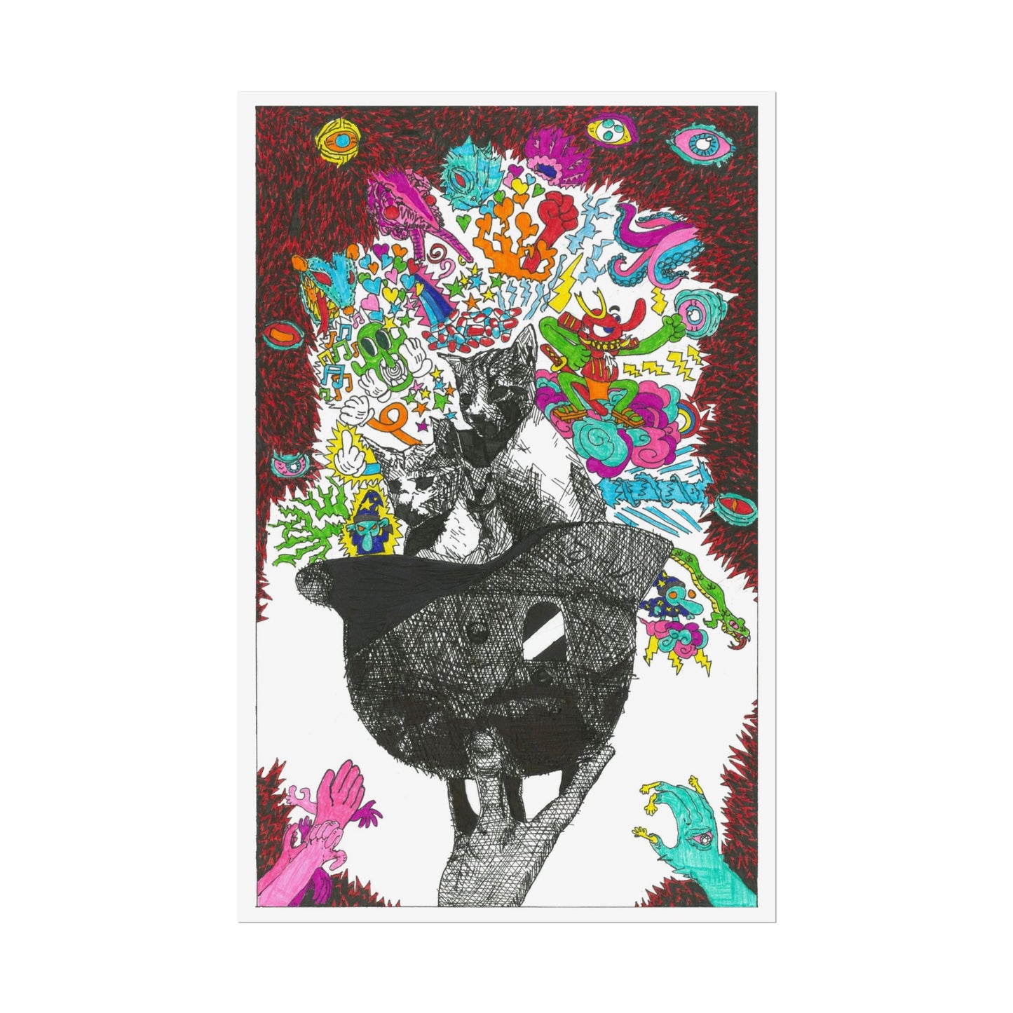 Rapscallion Fascist Feline Rolled Poster