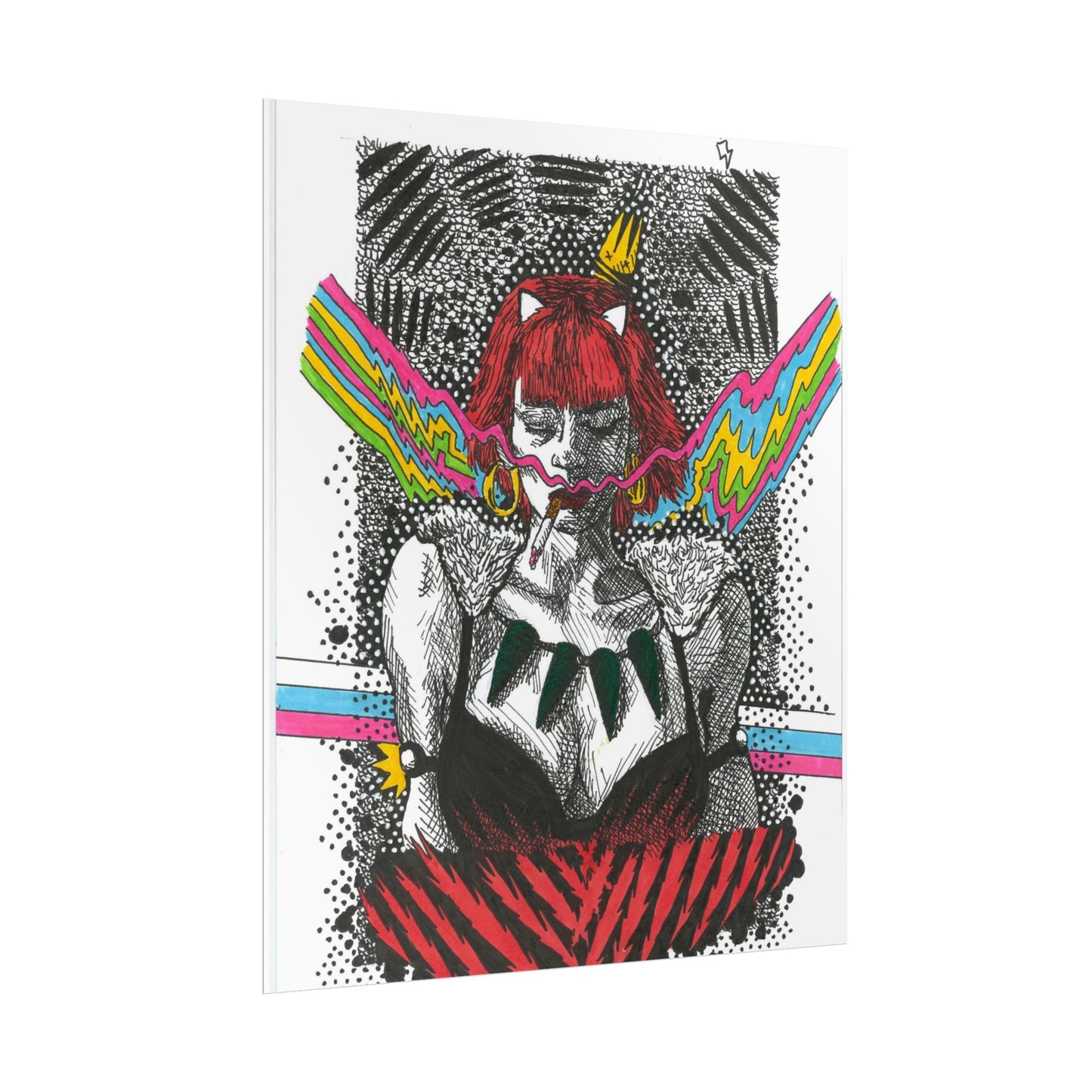 Rapscallion Wolf Girl Rolled Poster
