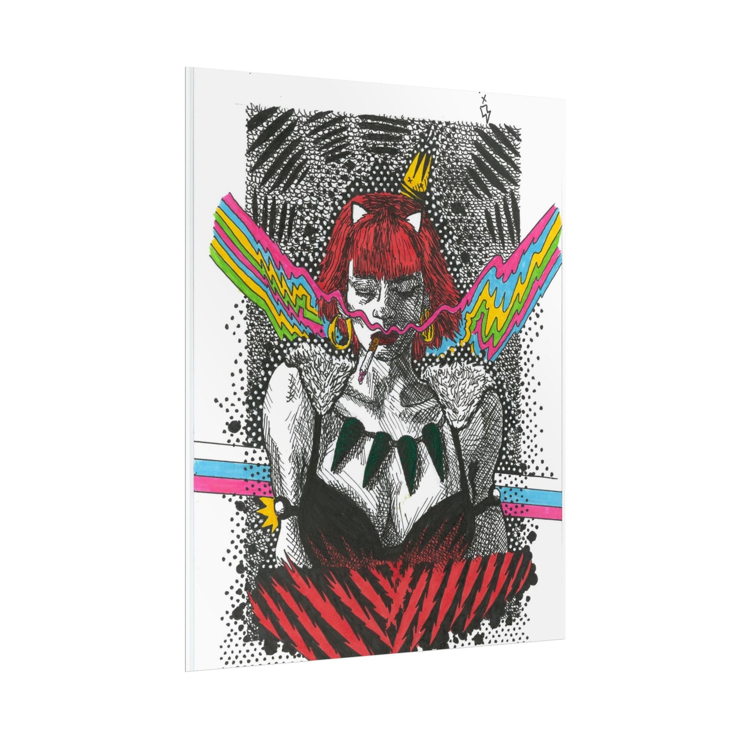 Rapscallion Wolf Girl Rolled Poster
