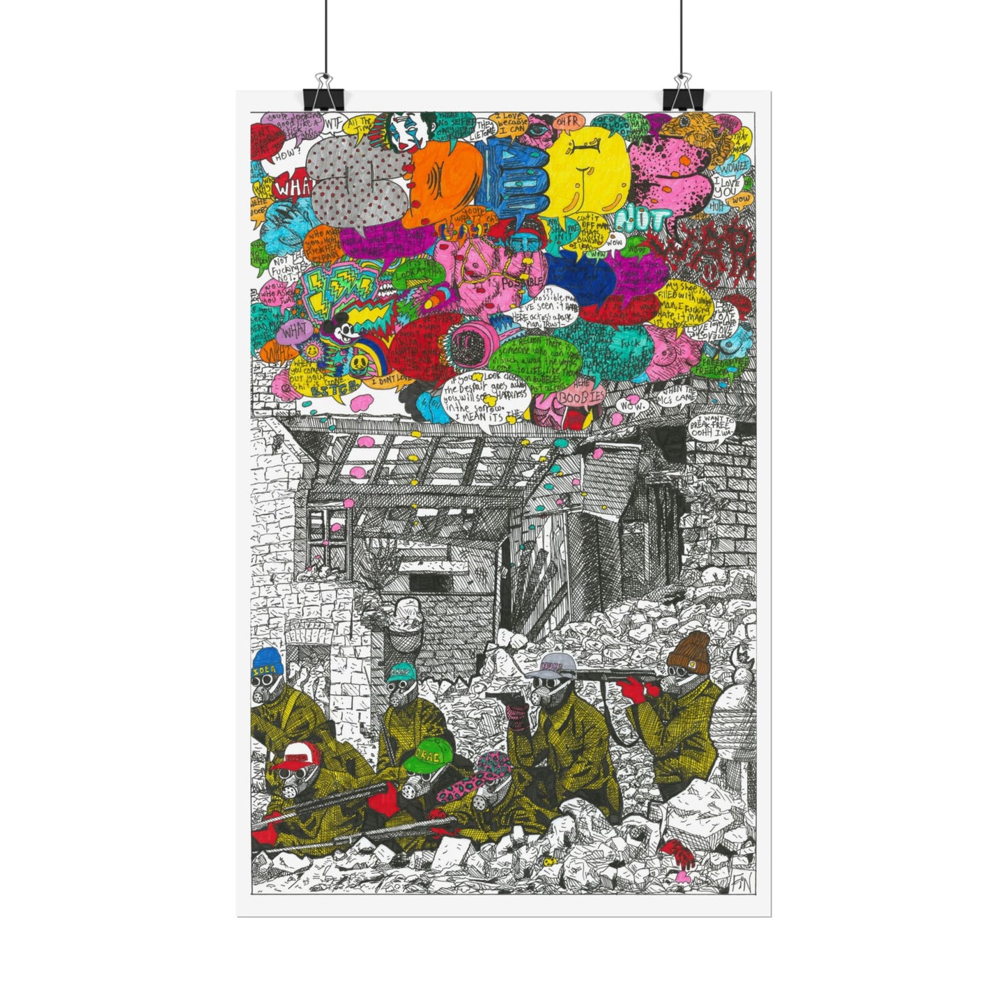 Rapscallion Ideas Not War Rolled Poster