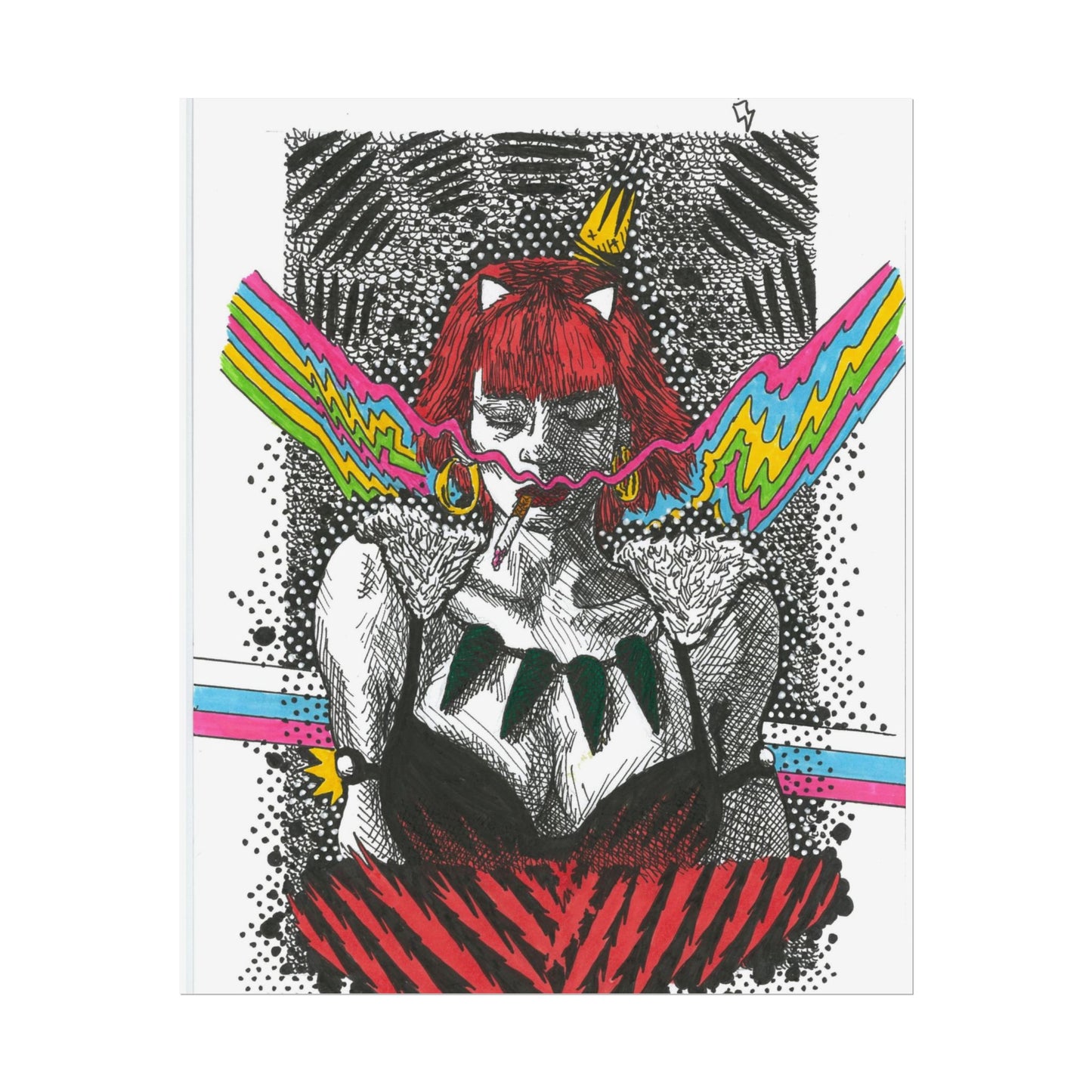 Rapscallion Wolf Girl Rolled Poster