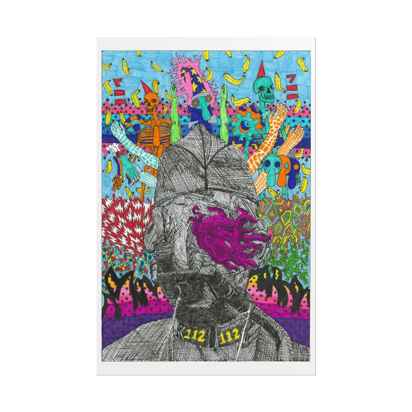 Rapscallion Squid Face Rolled Poster