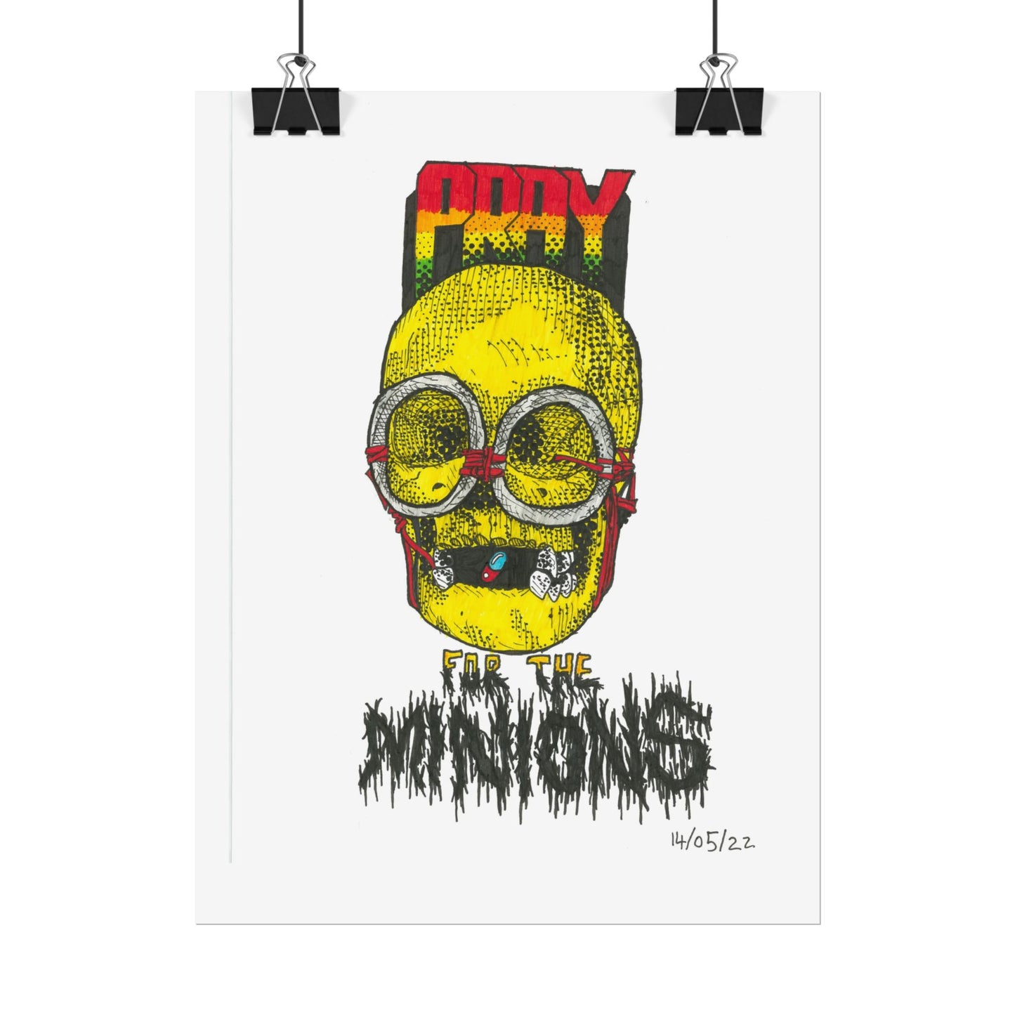Rapscallion Pray For Minions Rolled Poster
