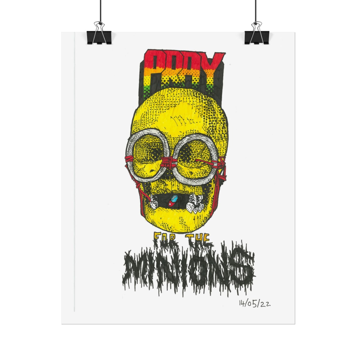 Rapscallion Pray For Minions Rolled Poster