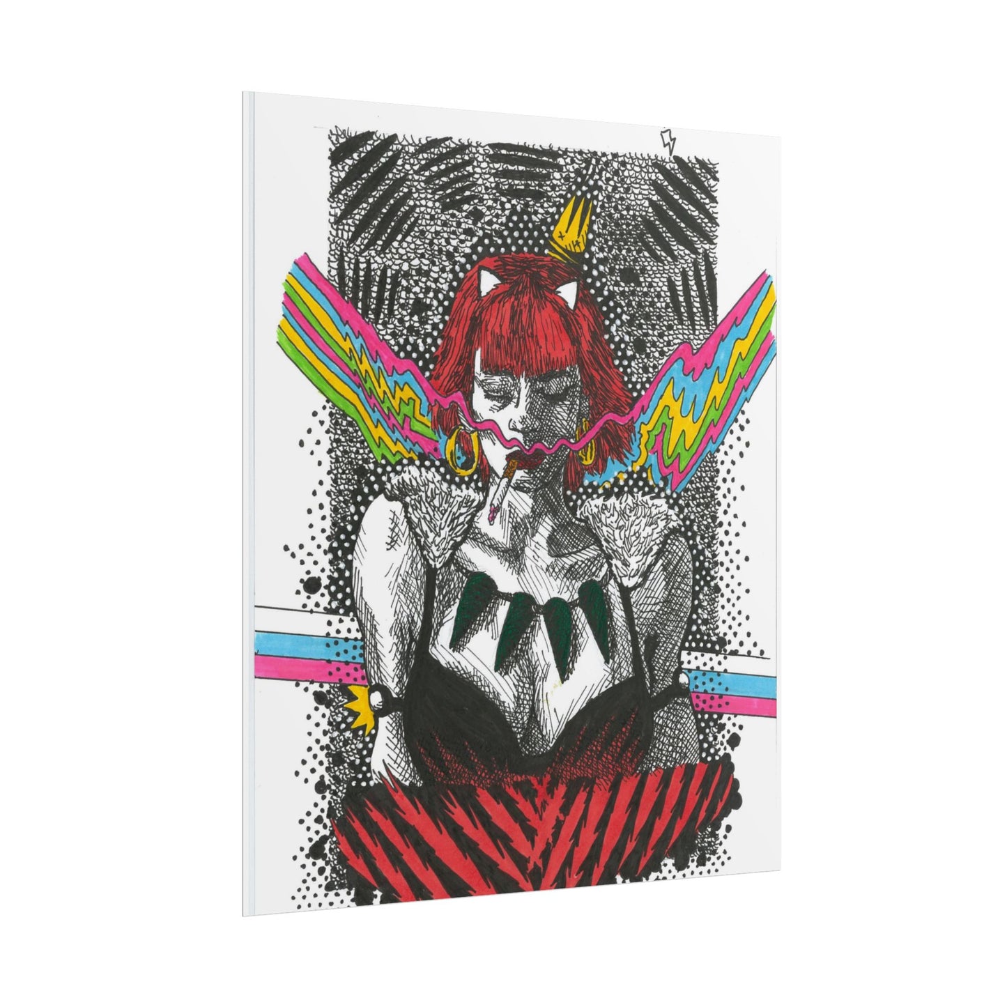 Rapscallion Wolf Girl Rolled Poster