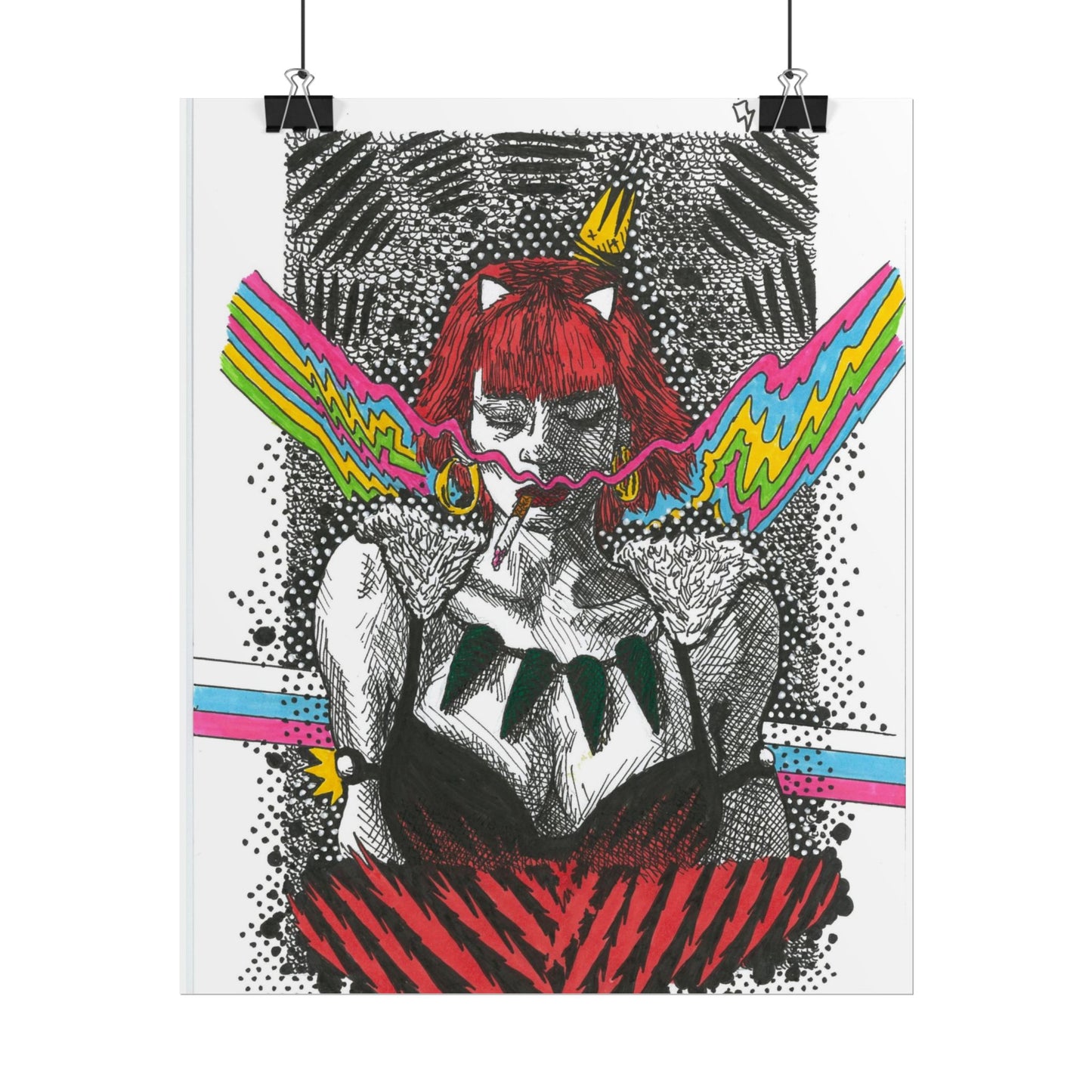 Rapscallion Wolf Girl Rolled Poster