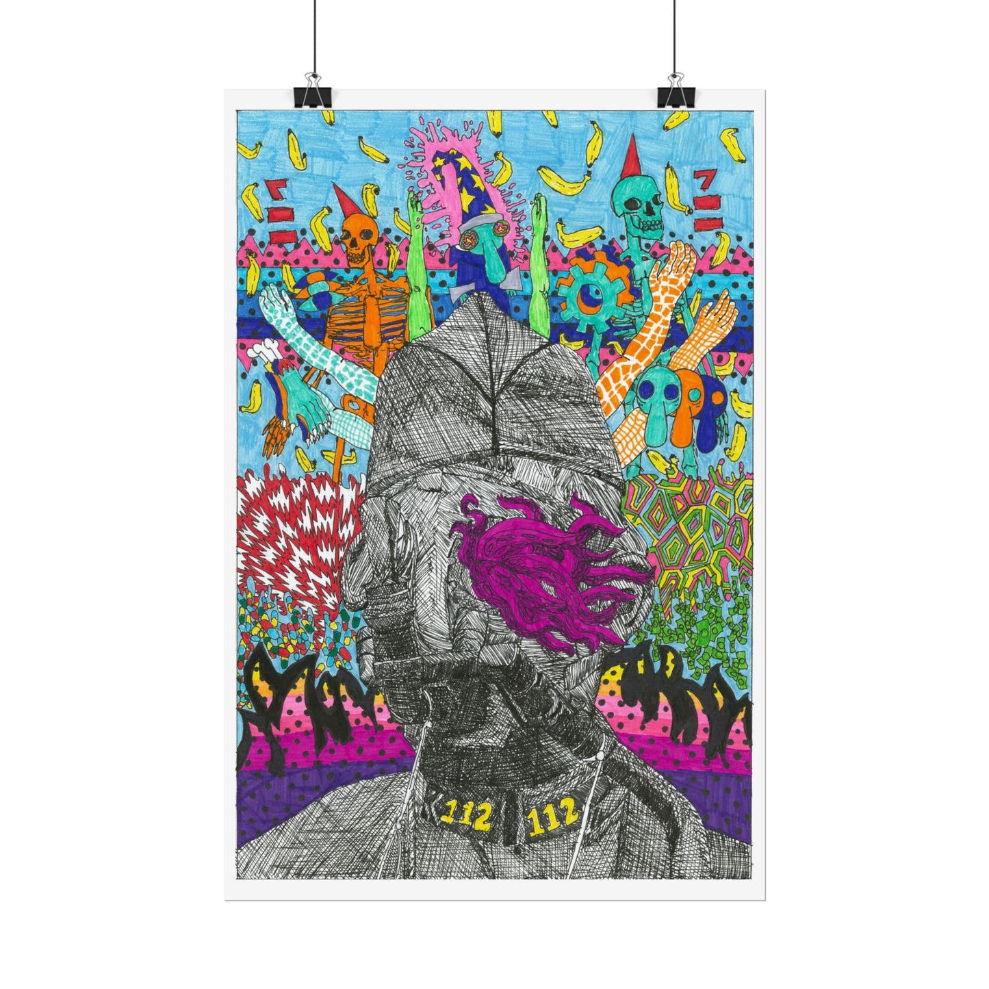 Rapscallion Squid Face Rolled Poster