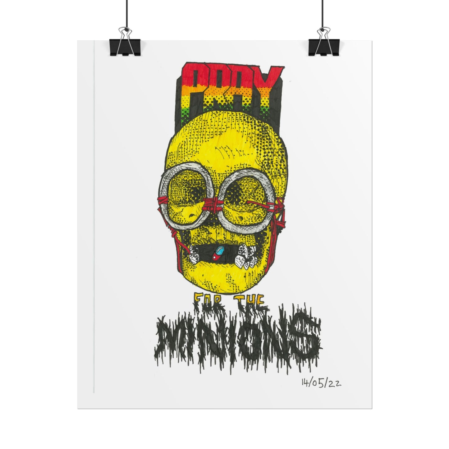 Rapscallion Pray For Minions Rolled Poster