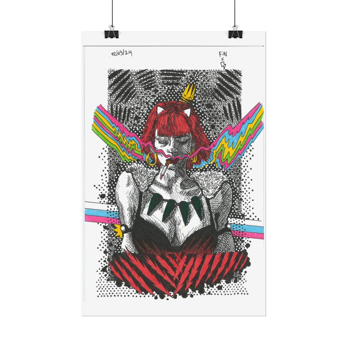 Rapscallion Wolf Girl Rolled Poster