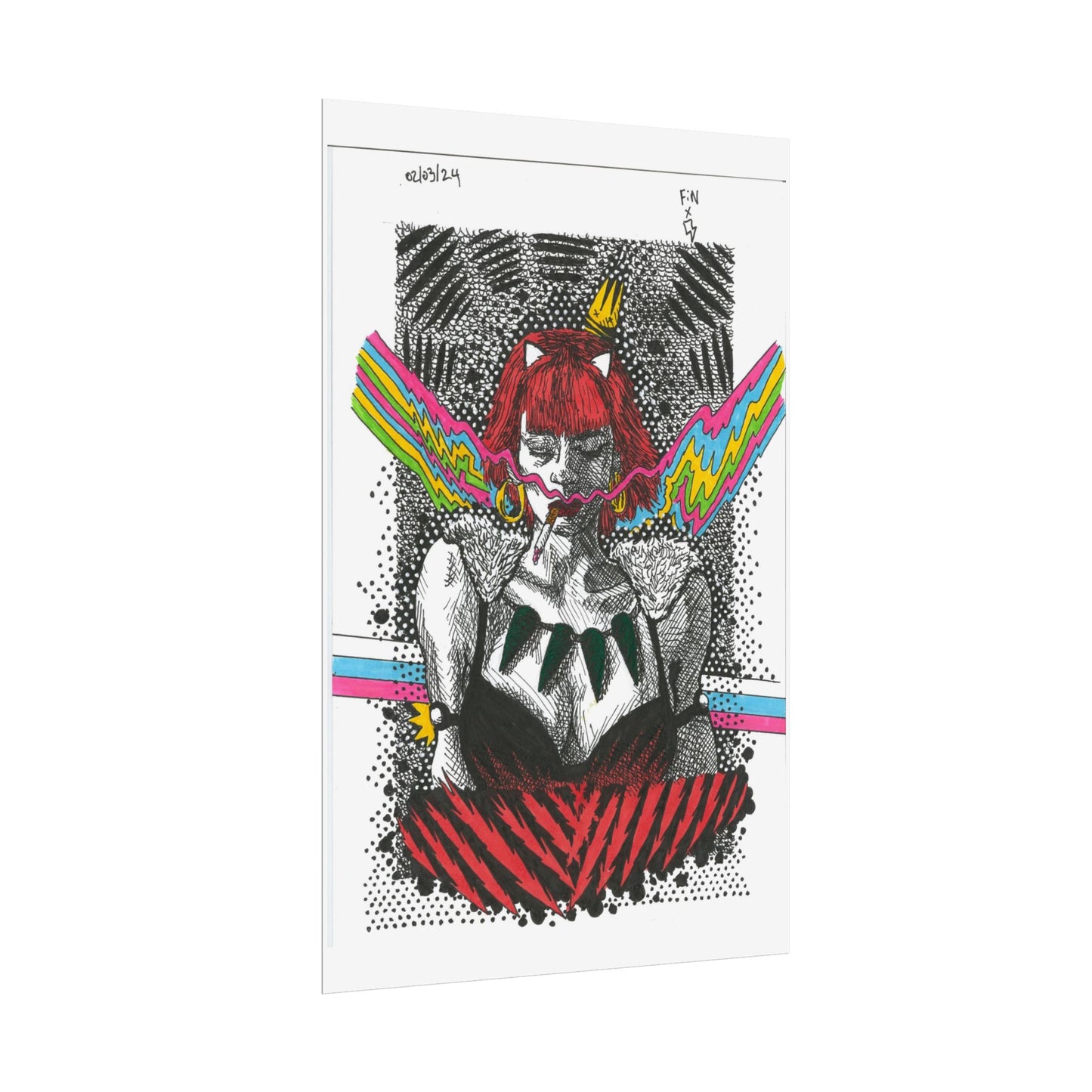 Rapscallion Wolf Girl Rolled Poster