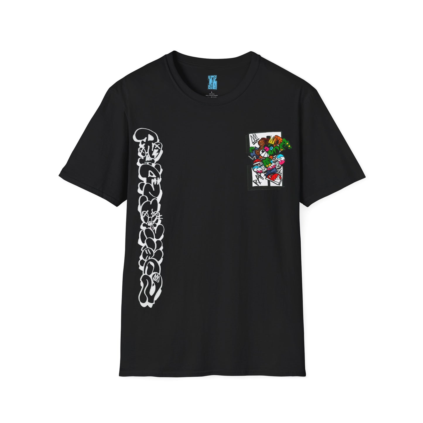 Rapscallion Logo Take 2 Blue Back Piece T shirt Uni sex Merch