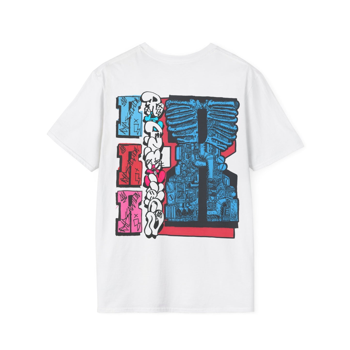 Rapscallion Logo Take 2 Blue Back Piece T shirt Uni sex Merch