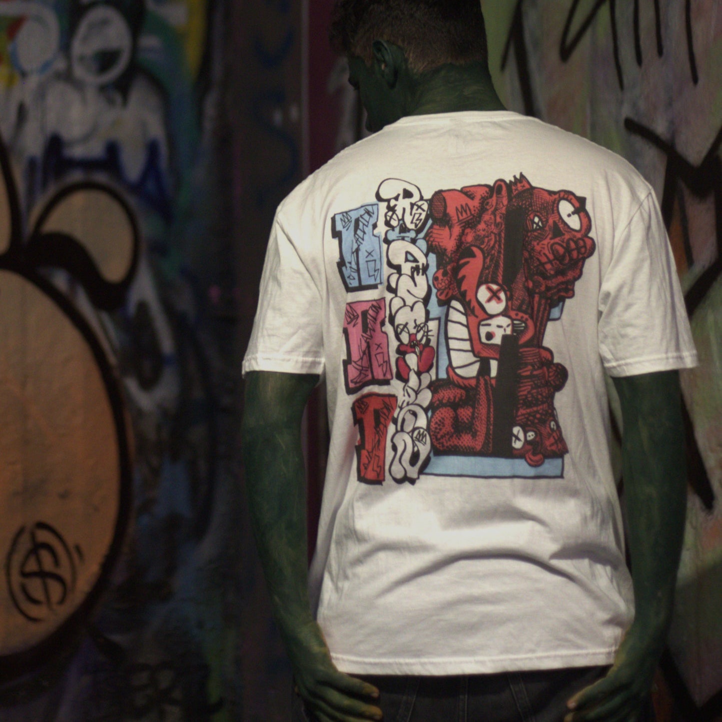Rapscallion Logo Red Back Piece T shirt Uni Sex Merch