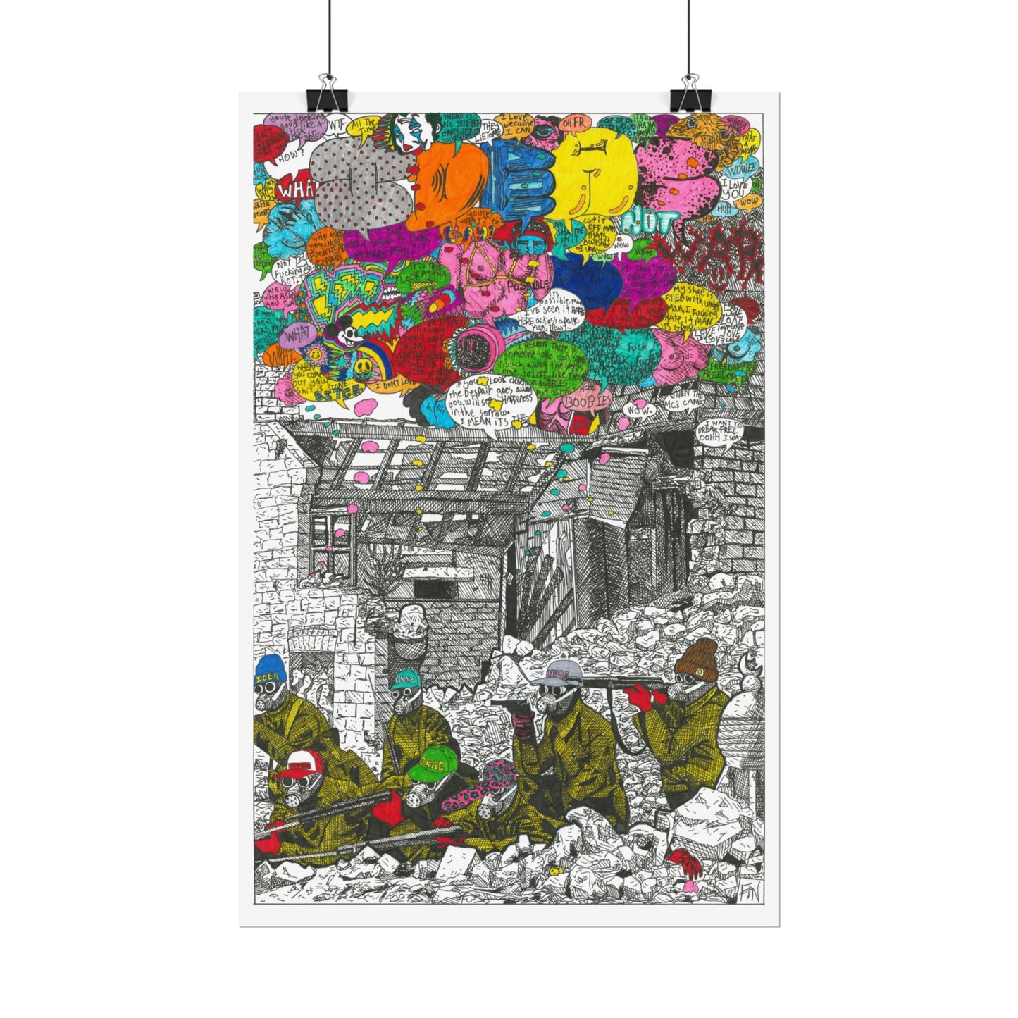 Rapscallion Ideas Not War Rolled Poster