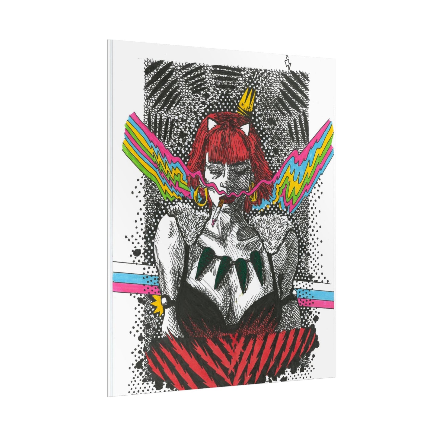 Rapscallion Wolf Girl Rolled Poster
