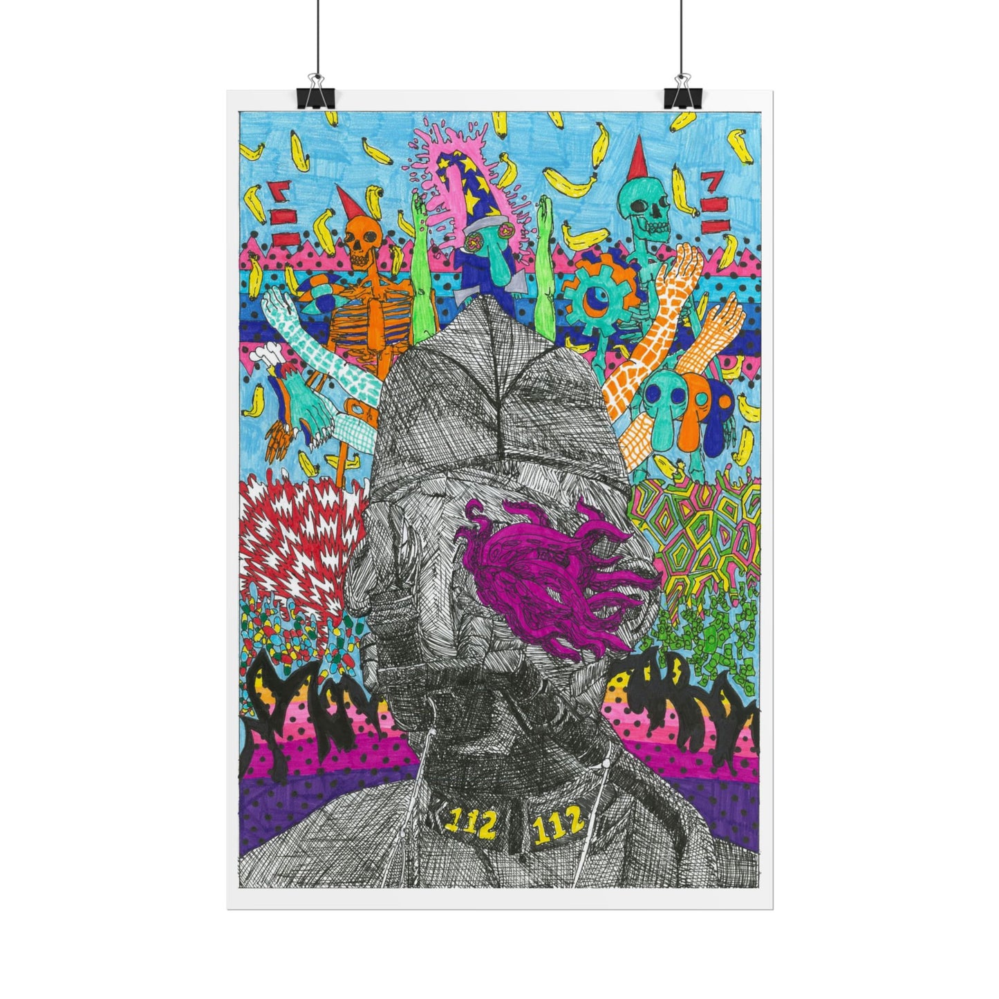 Rapscallion Squid Face Rolled Poster