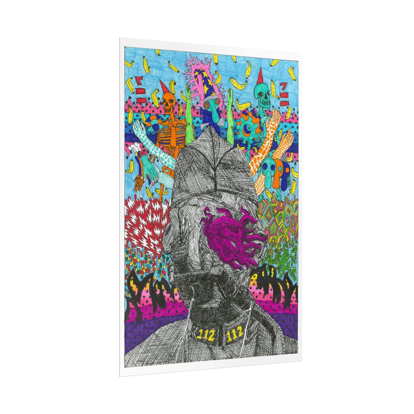 Rapscallion Squid Face Rolled Poster