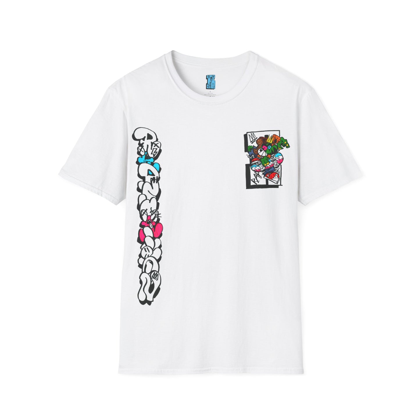 Rapscallion Logo Take 2 Blue Back Piece T shirt Uni sex Merch